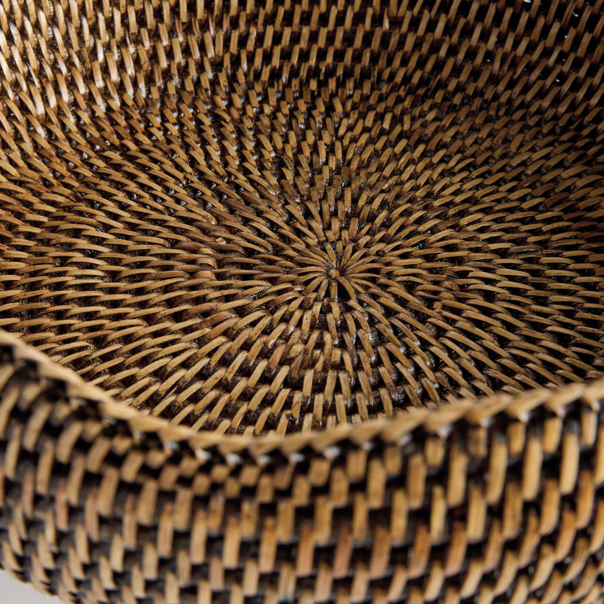 Burma Rattan Footed Bowl