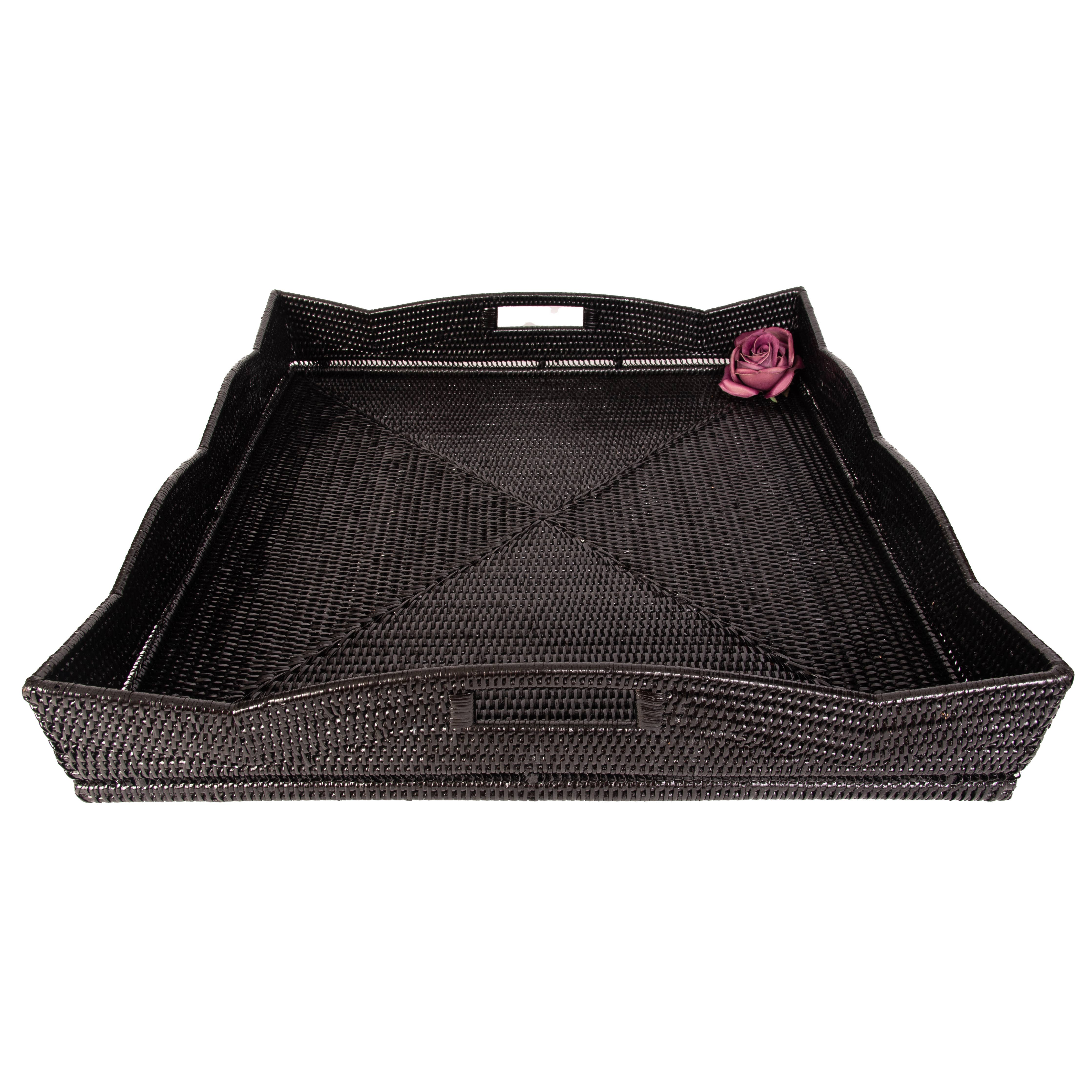 Artifacts Rattan Scallop Collection Square Tray