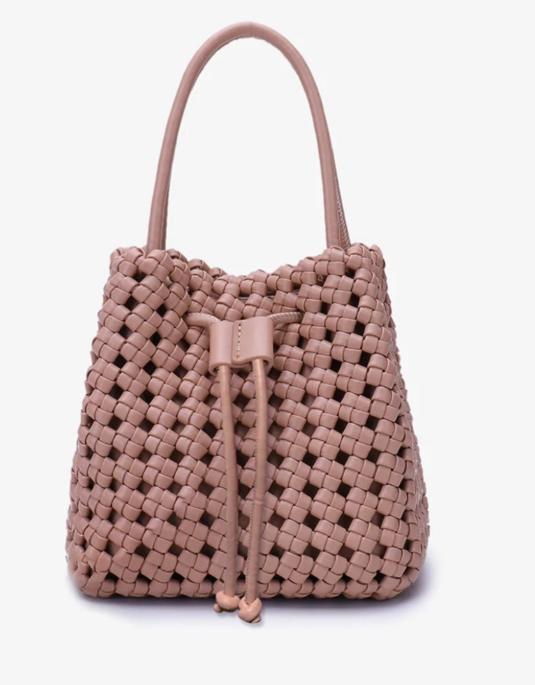 Mini Woven Bucket Bag