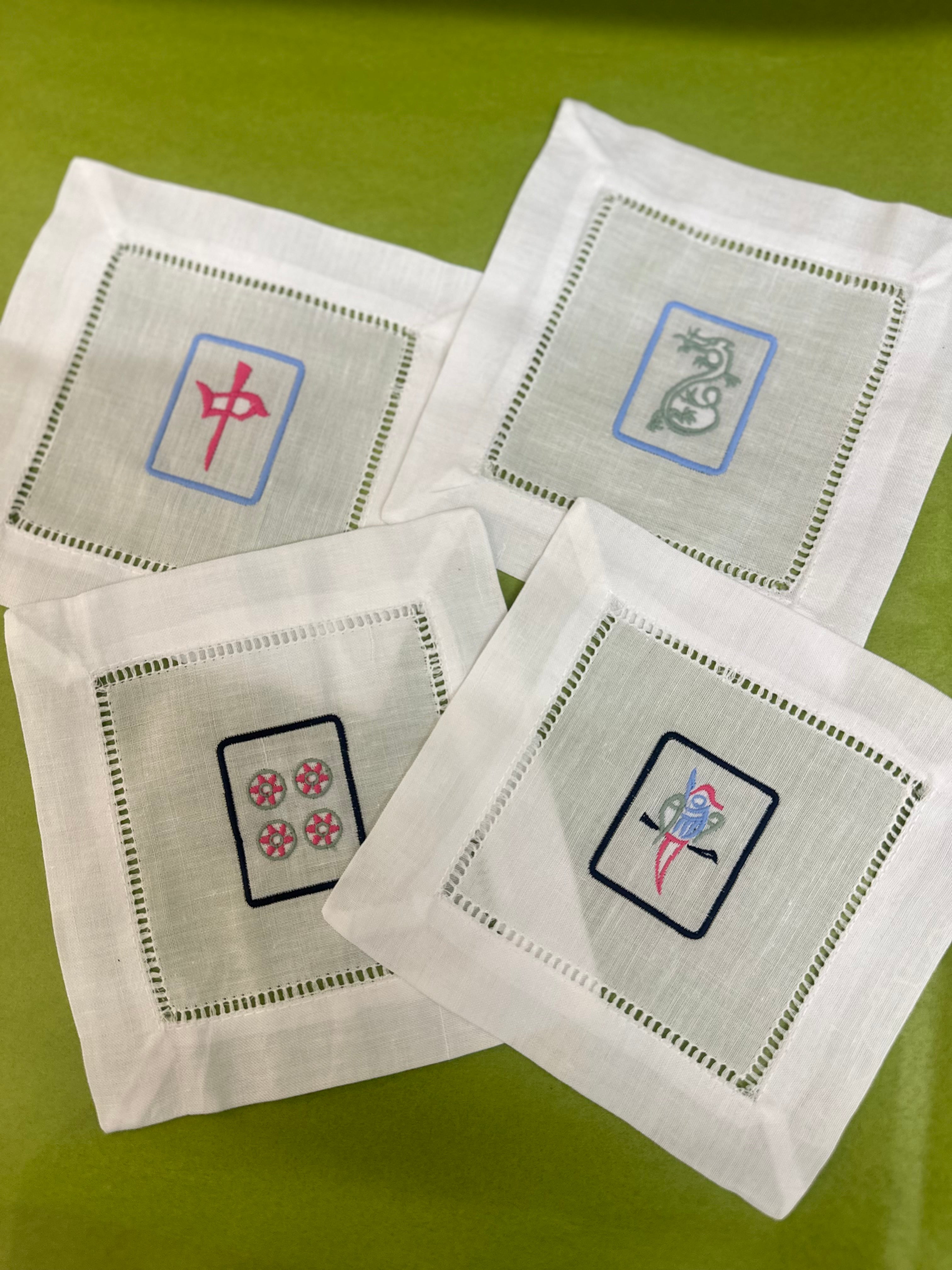 Mahjong Linen Napkins