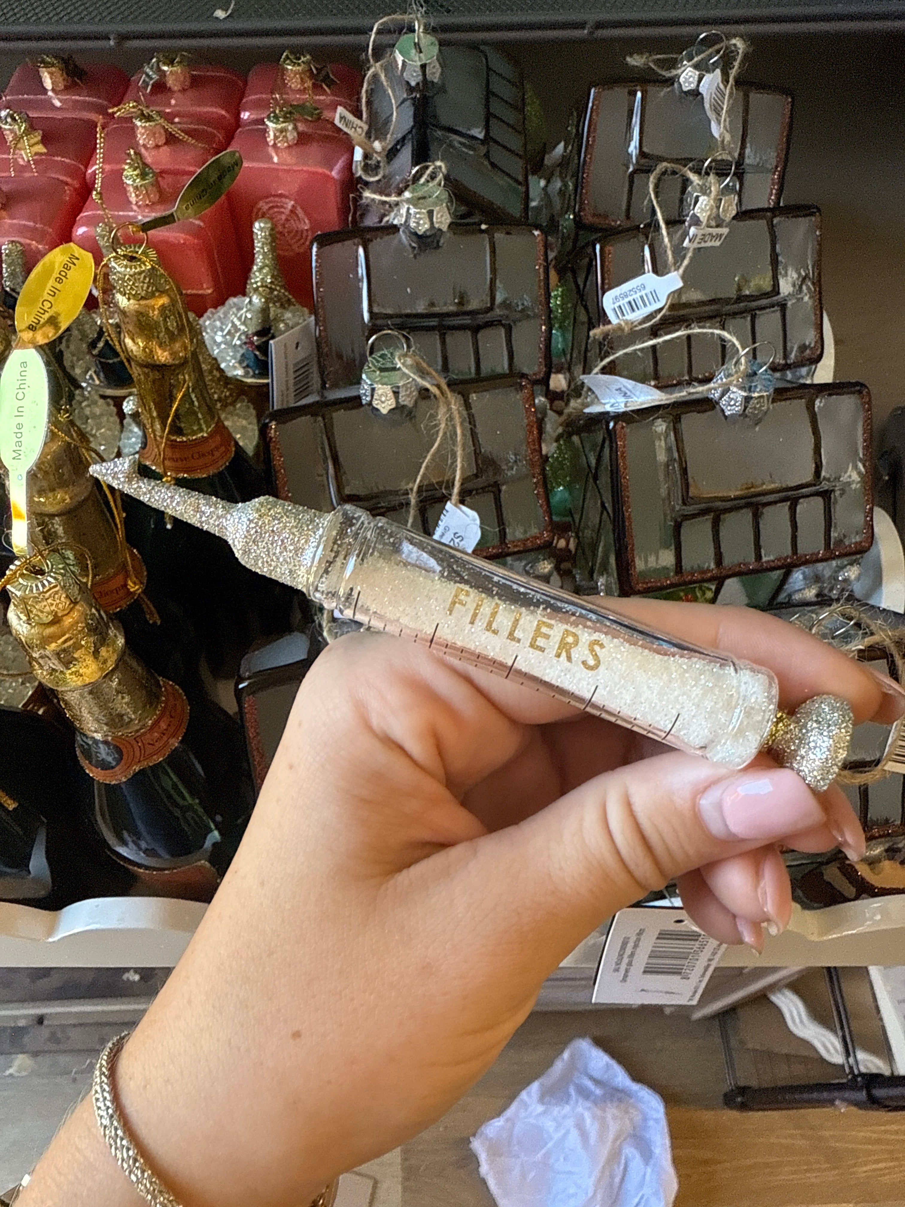 Ornament glass botox fillerinjection