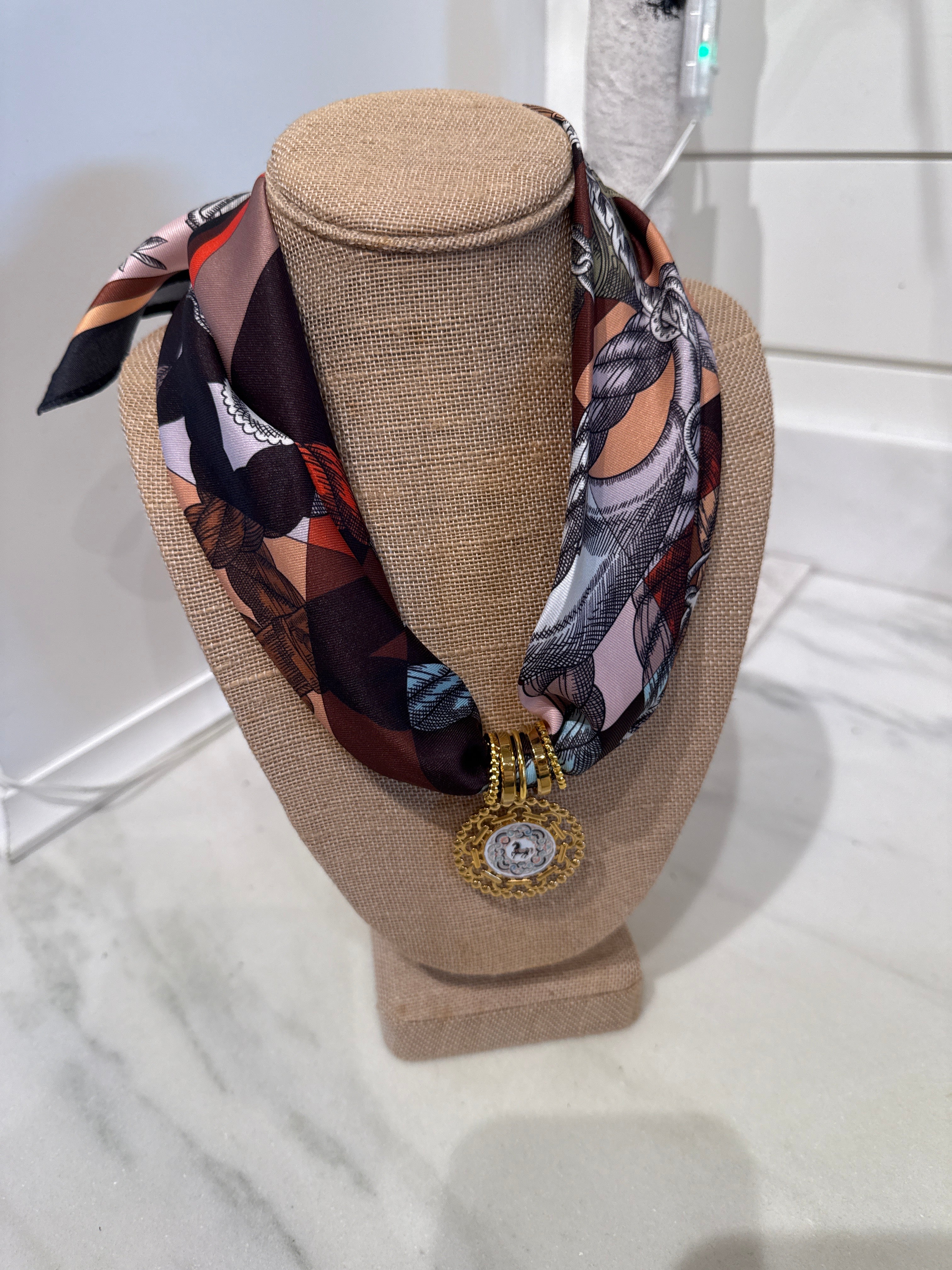 Charm Scarf Necklace