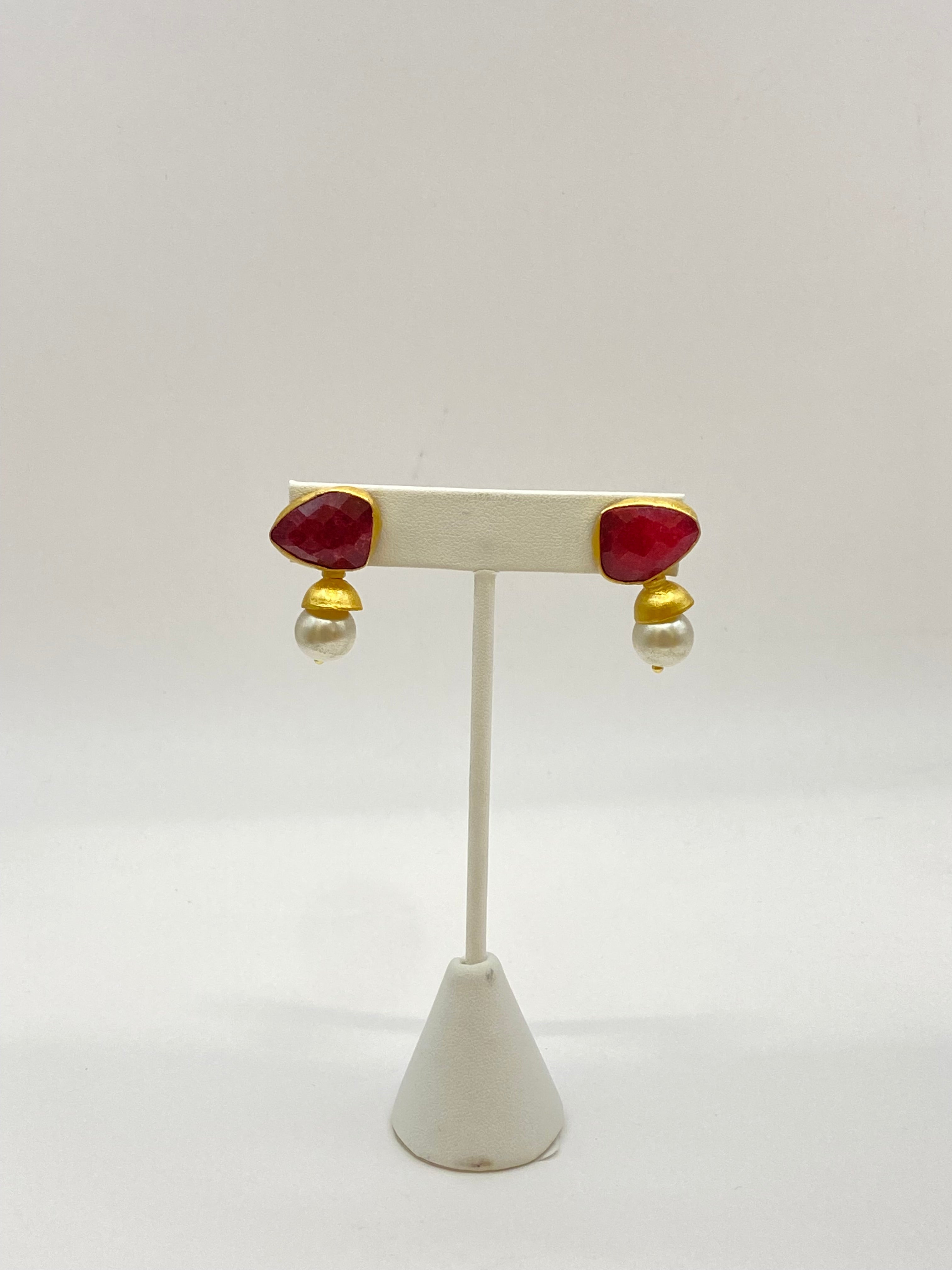 Semi Precious Stone Earrings