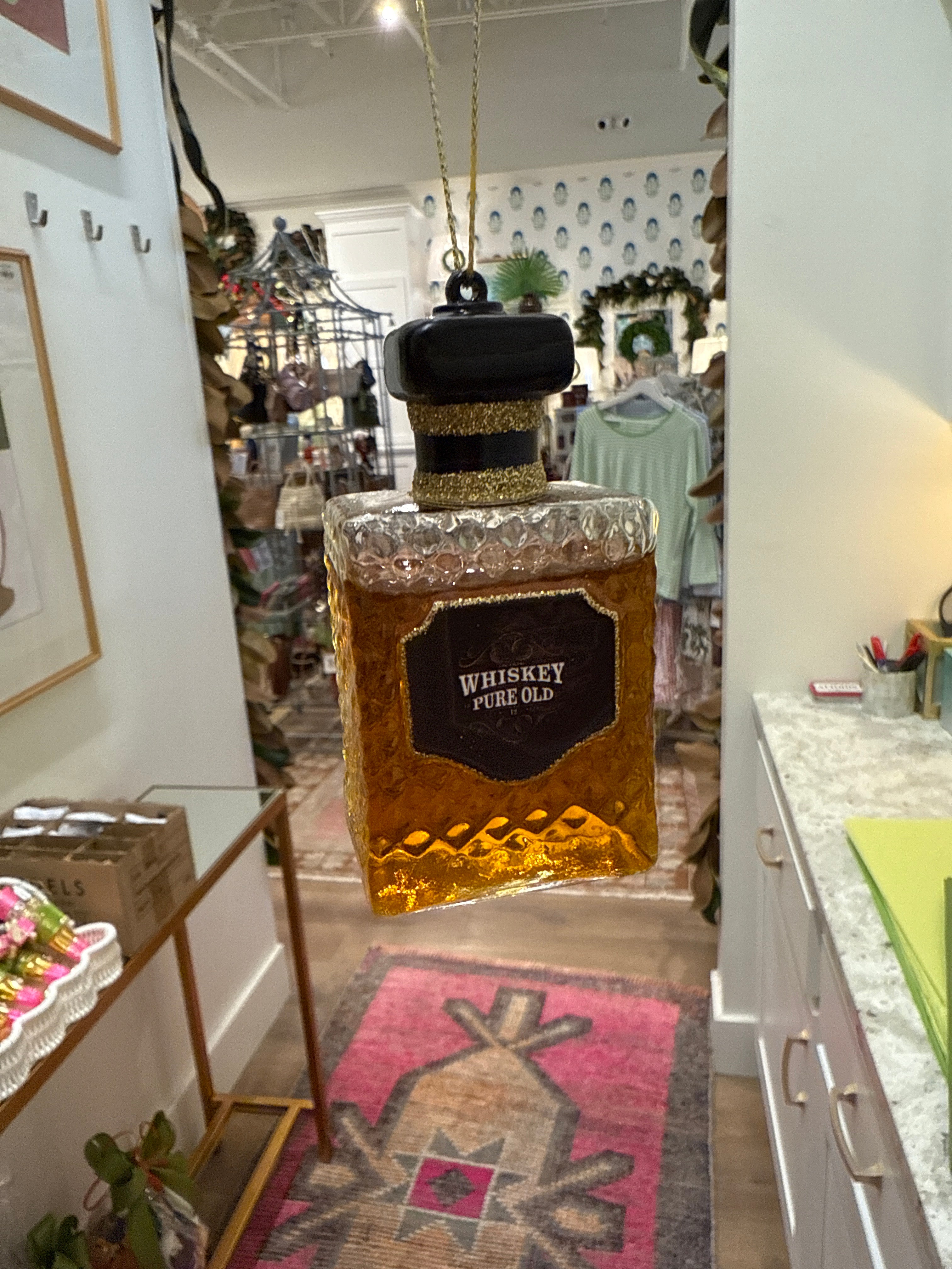 Ornament glass transparent whisky glass