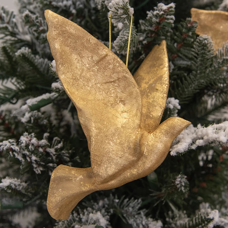 Sculpted Gold Dove Ornament