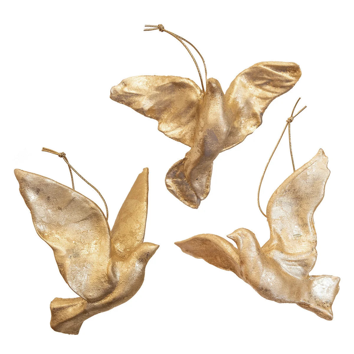 Sculpted Gold Dove Ornament