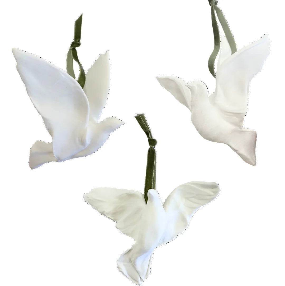 Sculpted White Dove Ornament
