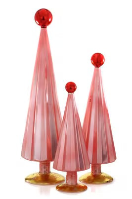 Pleated Tree - Pink Red