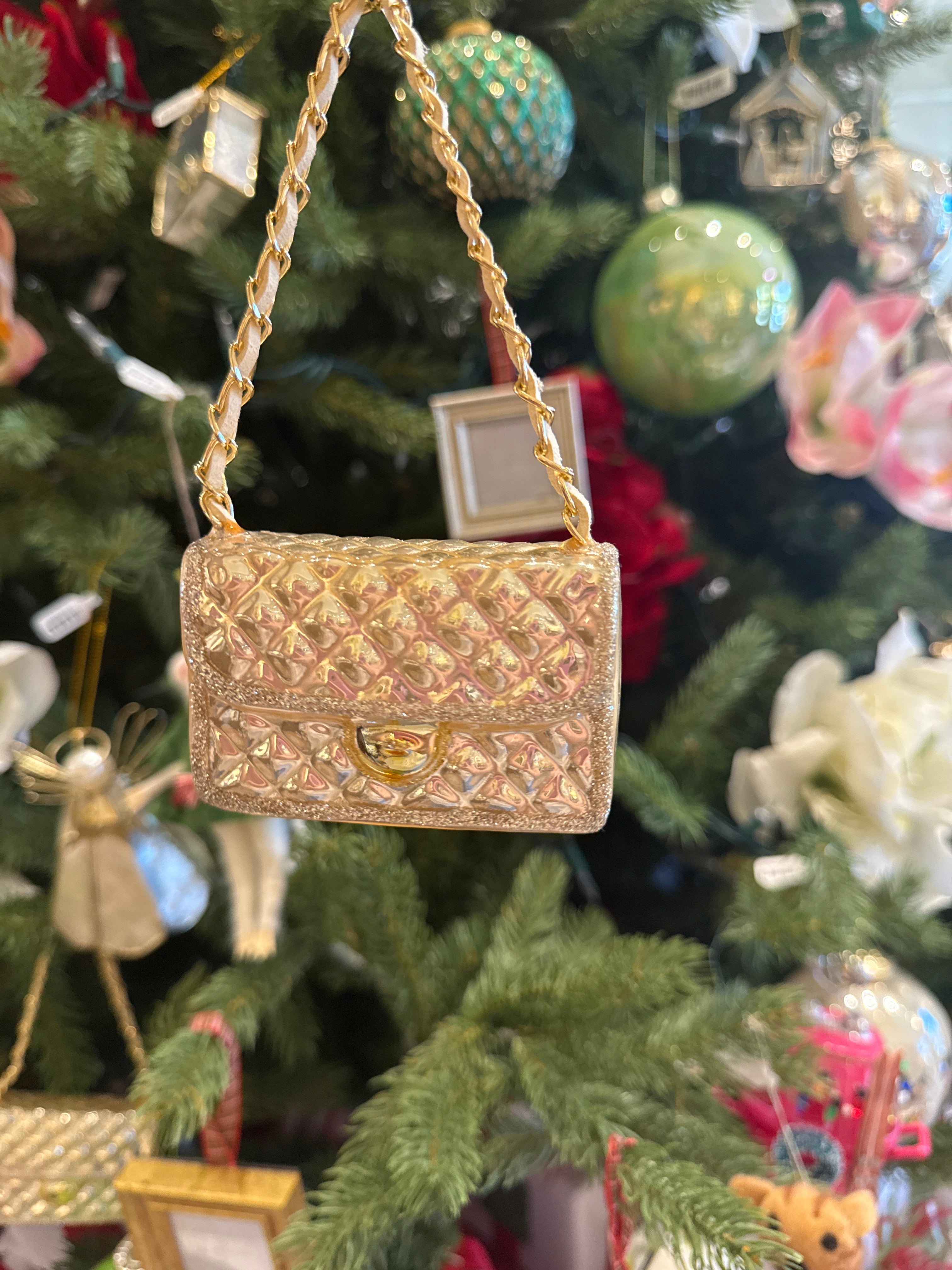 Ornament glass champagne opal Fashion Bag