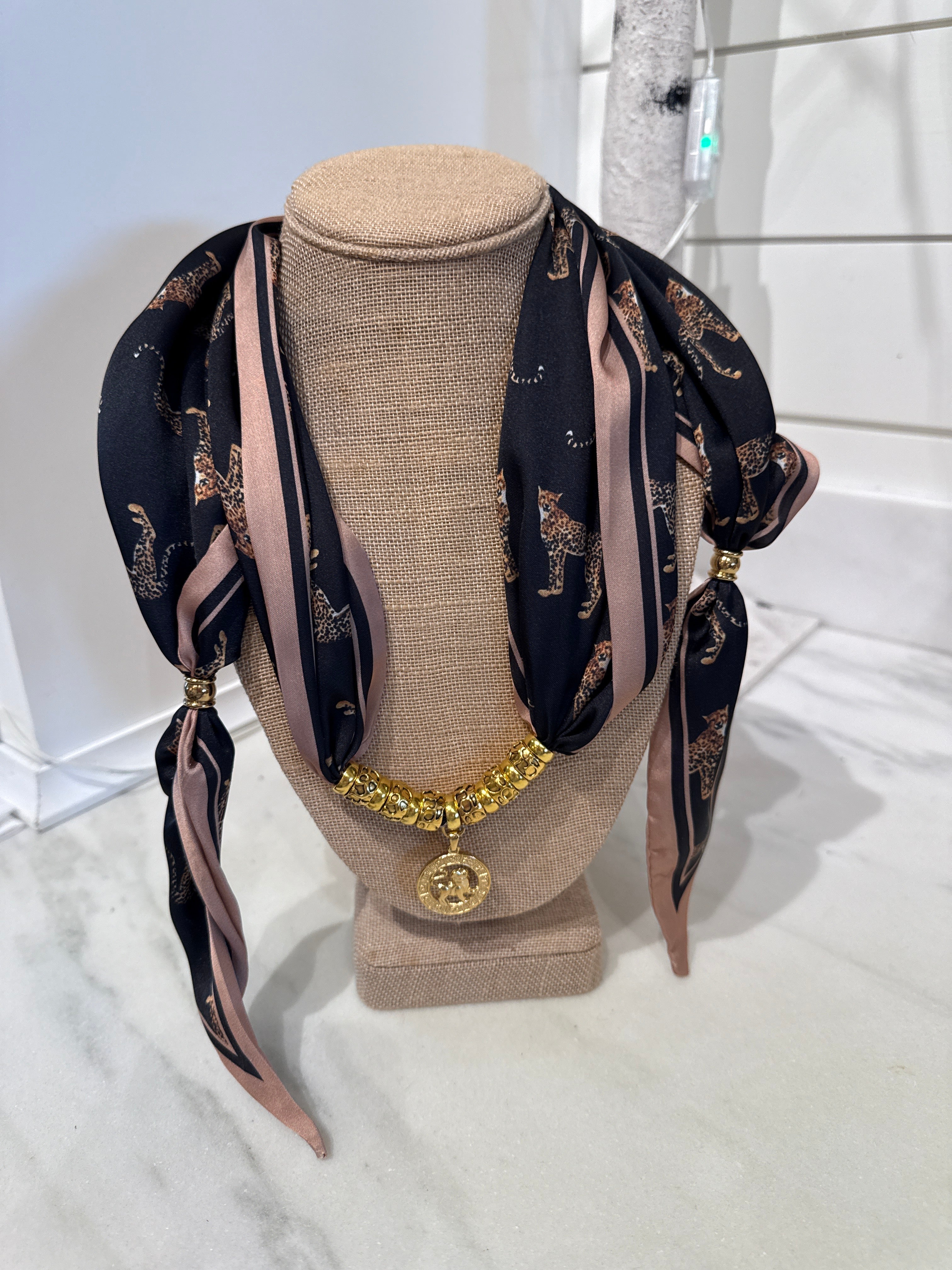 Charm Scarf Necklace