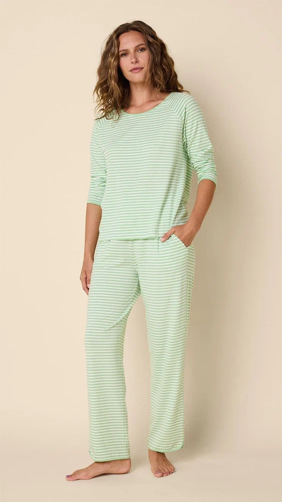 Essential Stripe Pima Knit Long Sleeve Pajama Set