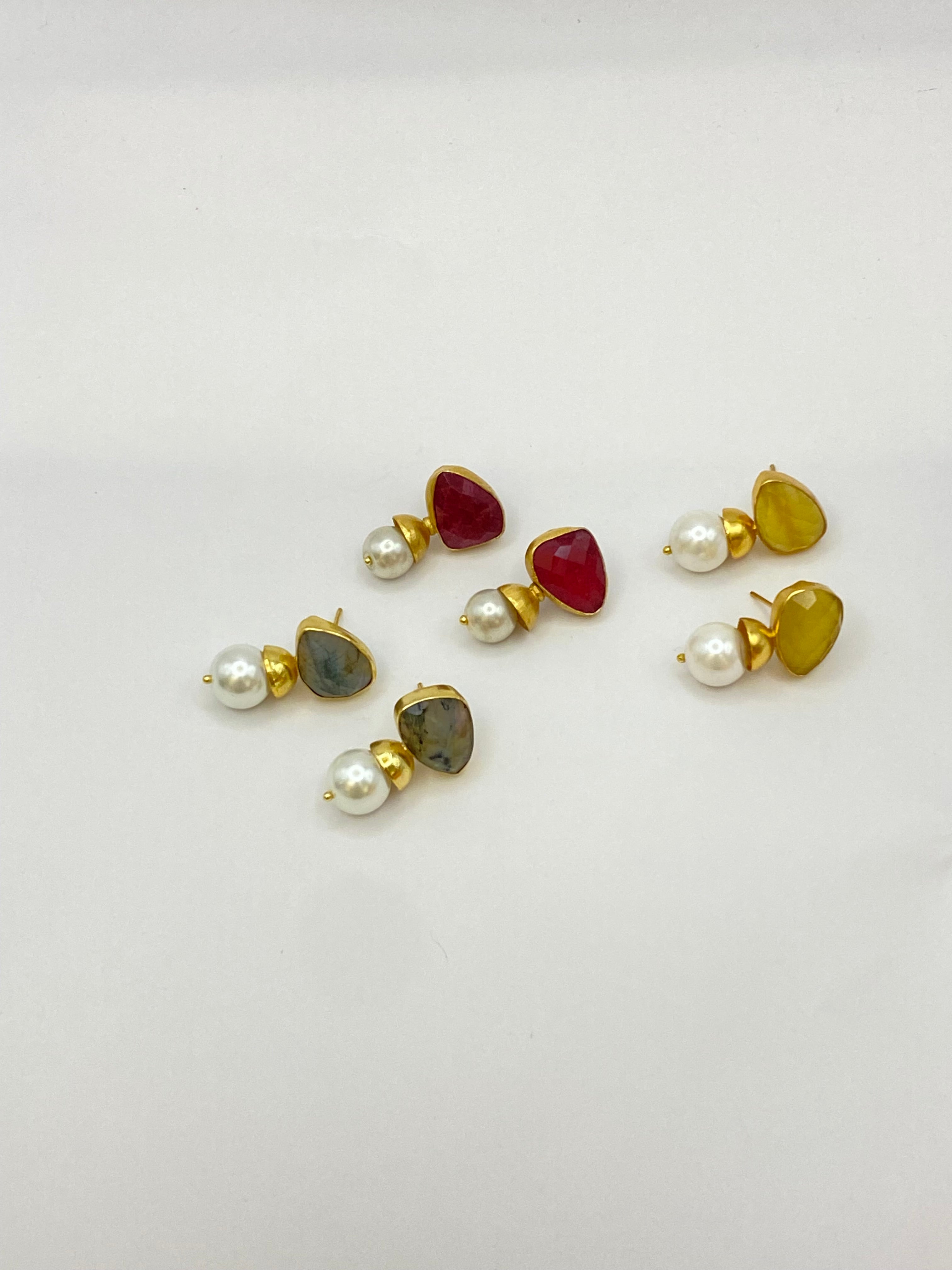 Semi Precious Stone Earrings