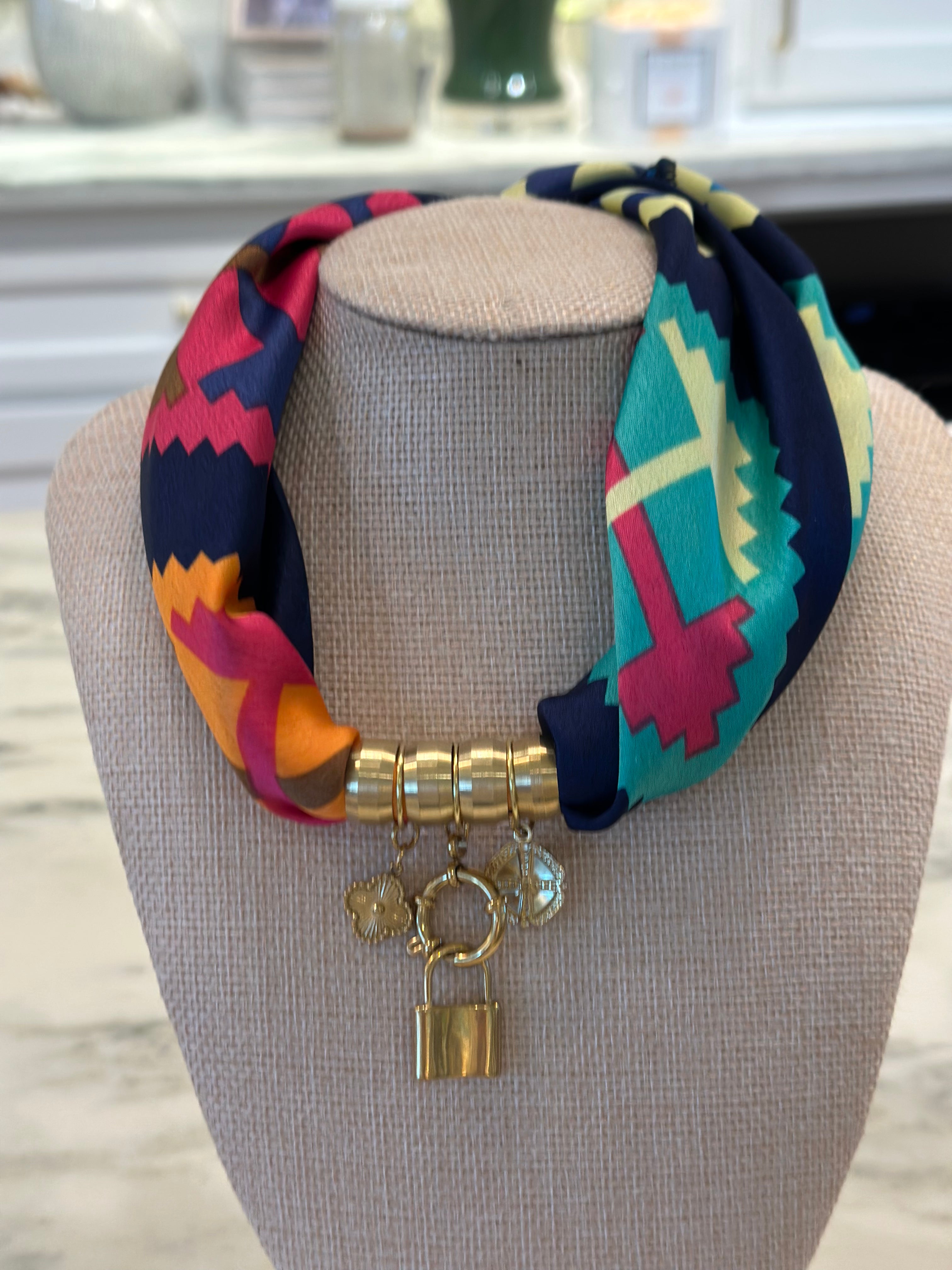 Charm Scarf Necklace
