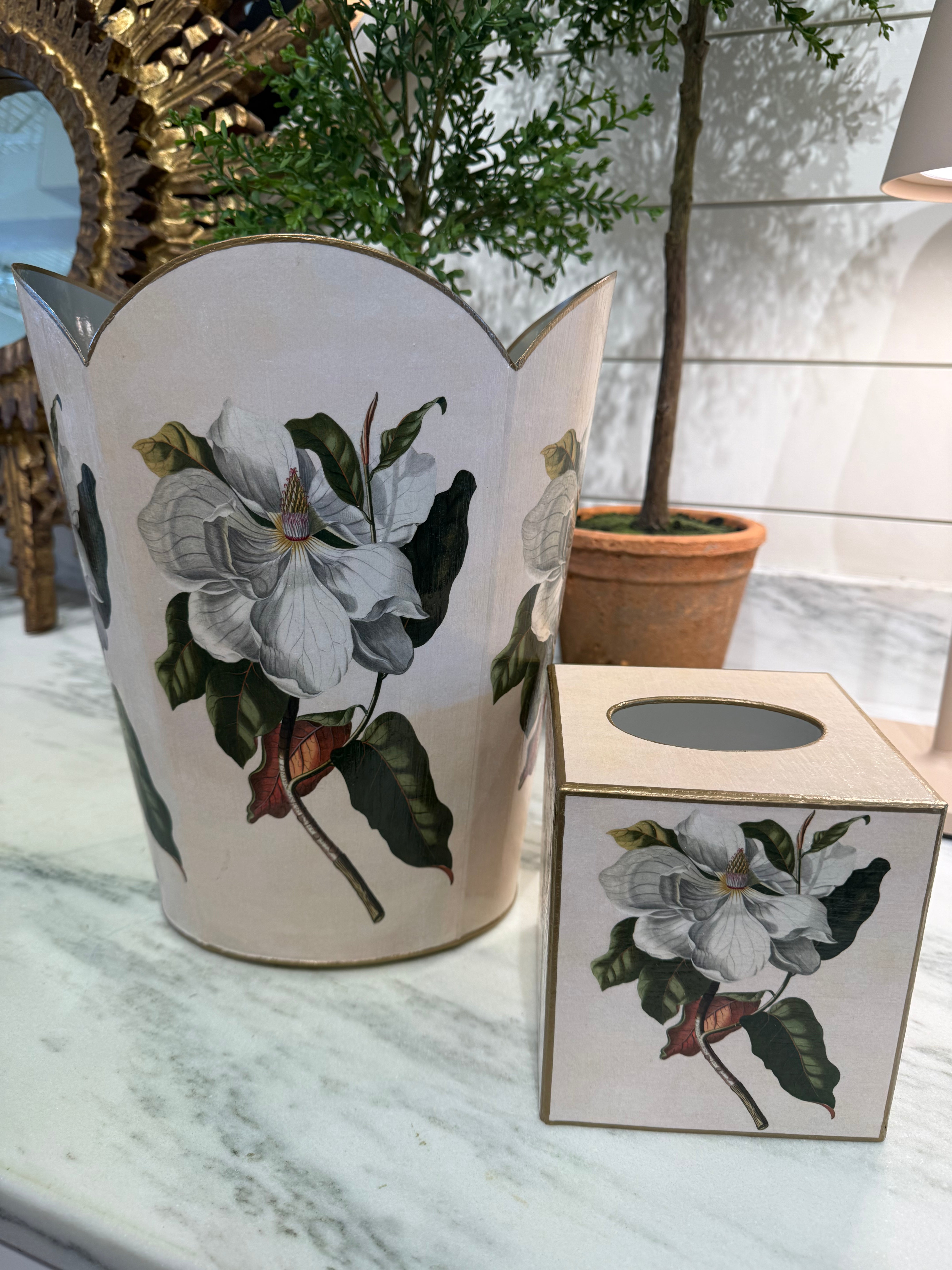 Magnolia Wastebasket