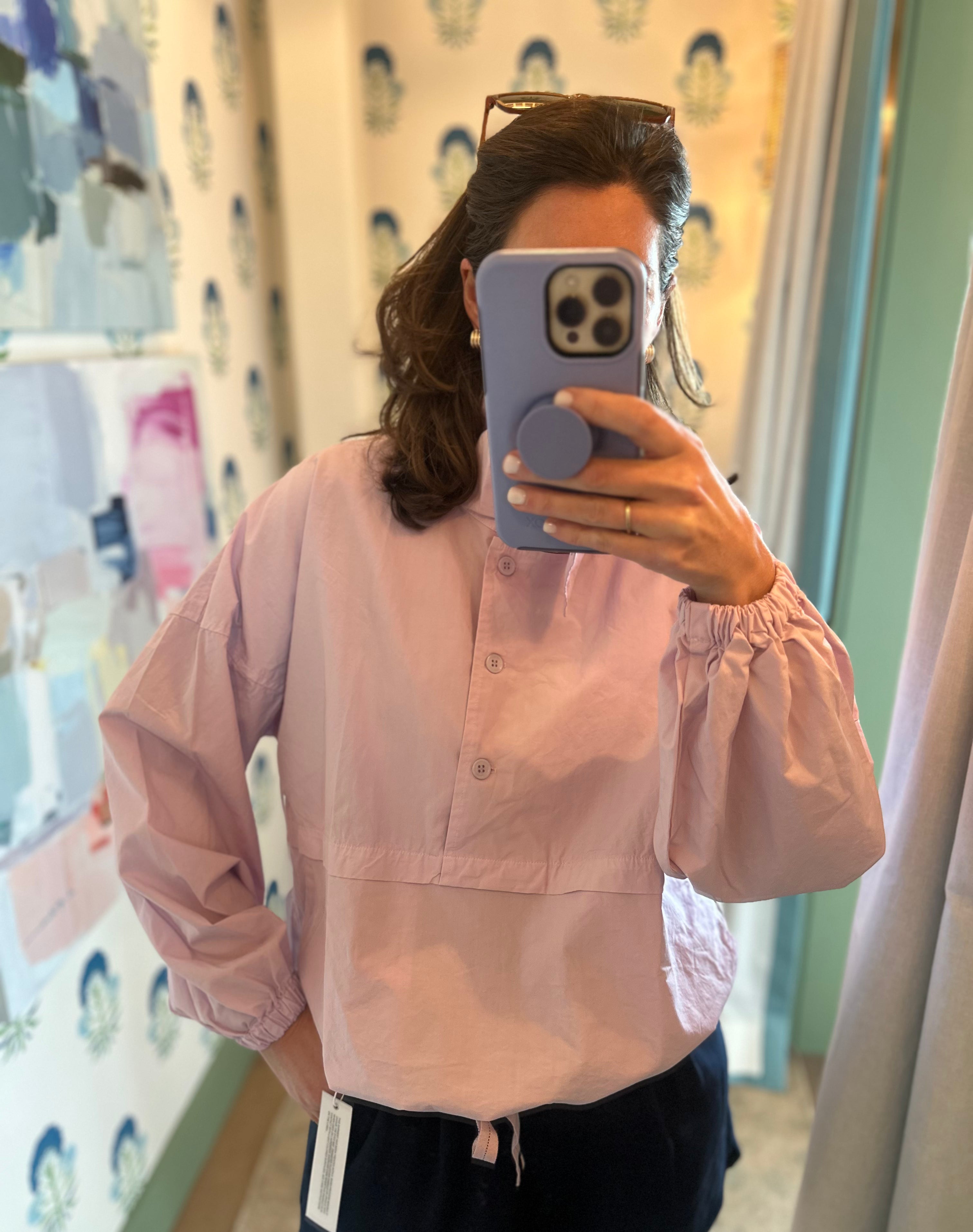 Fine Poplin Anorak Lilac Mist