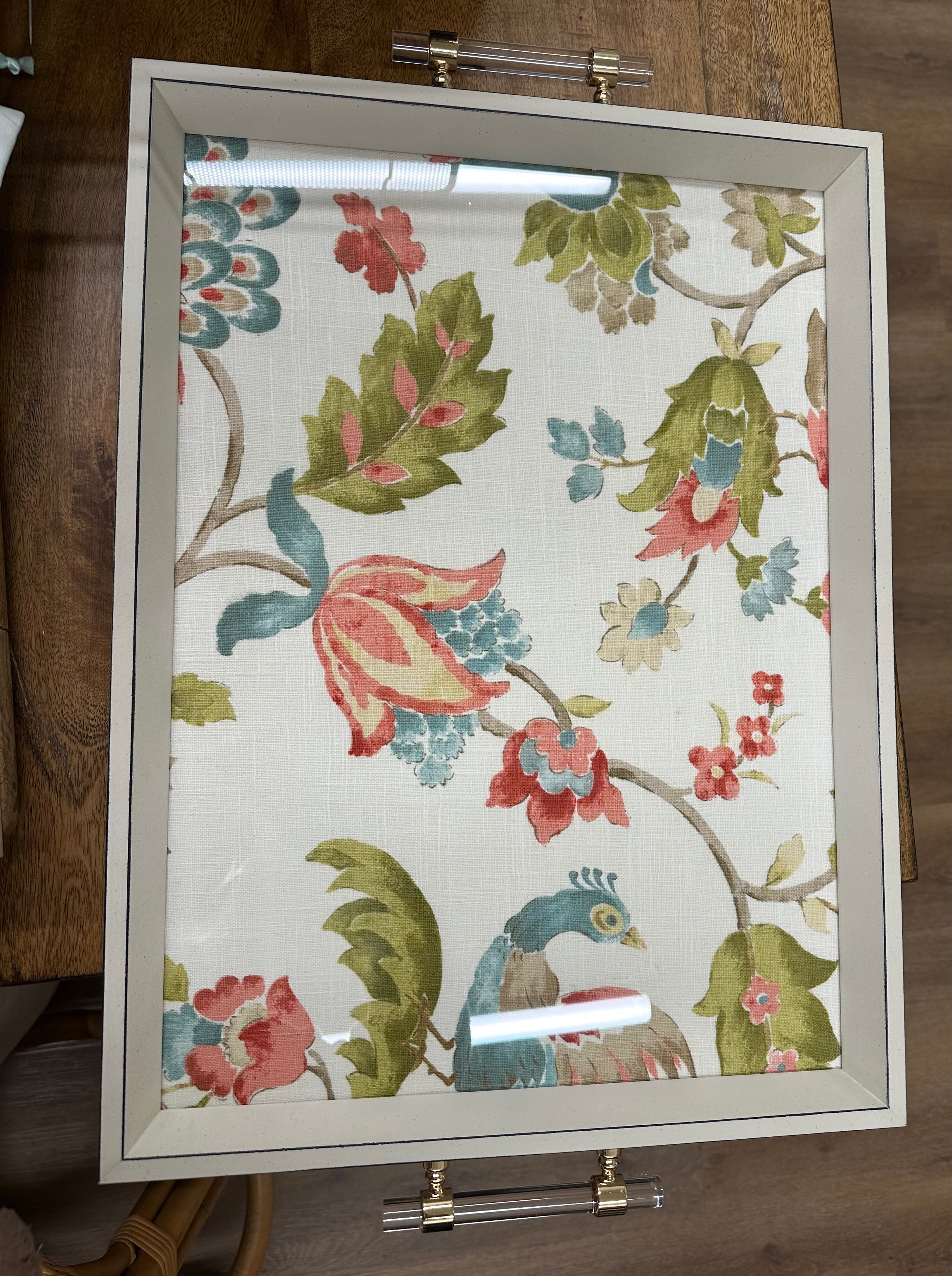 Serving Tray with Acrylic Handles - Classic