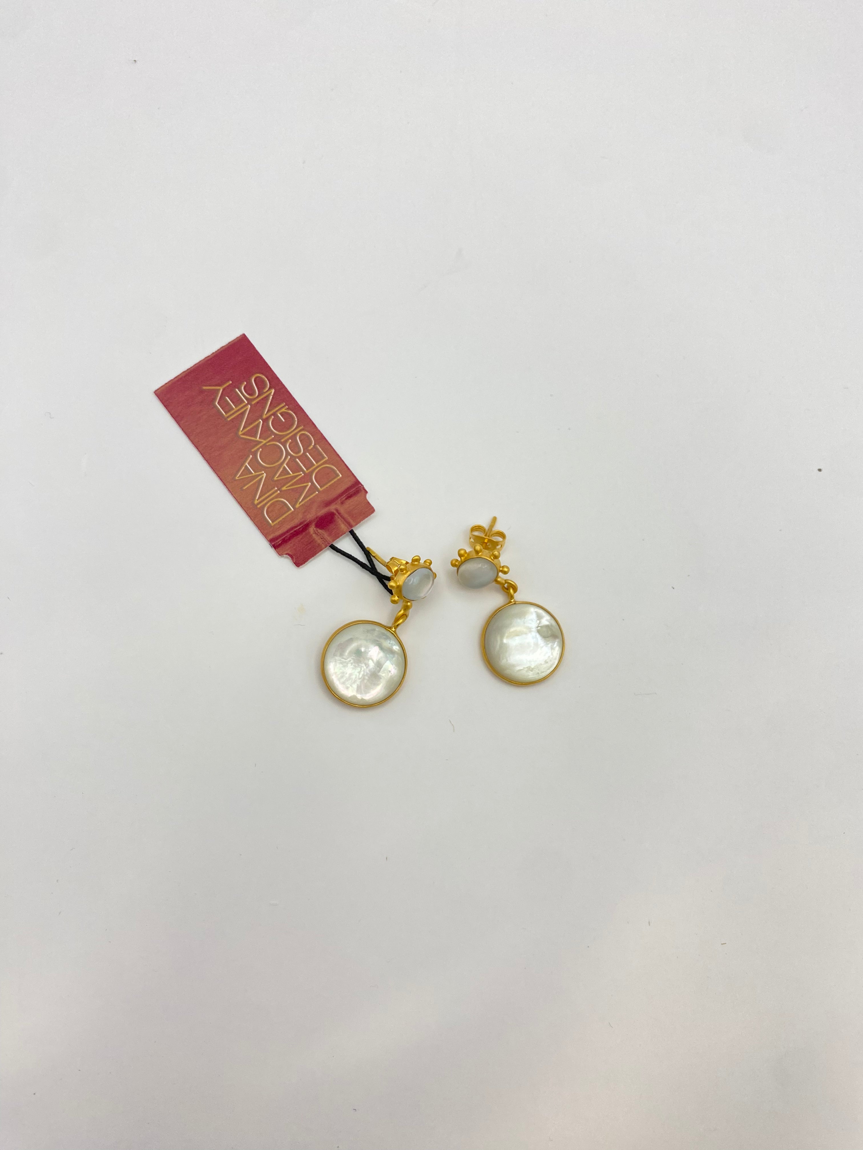 Double Pearl Pinwheel Earring