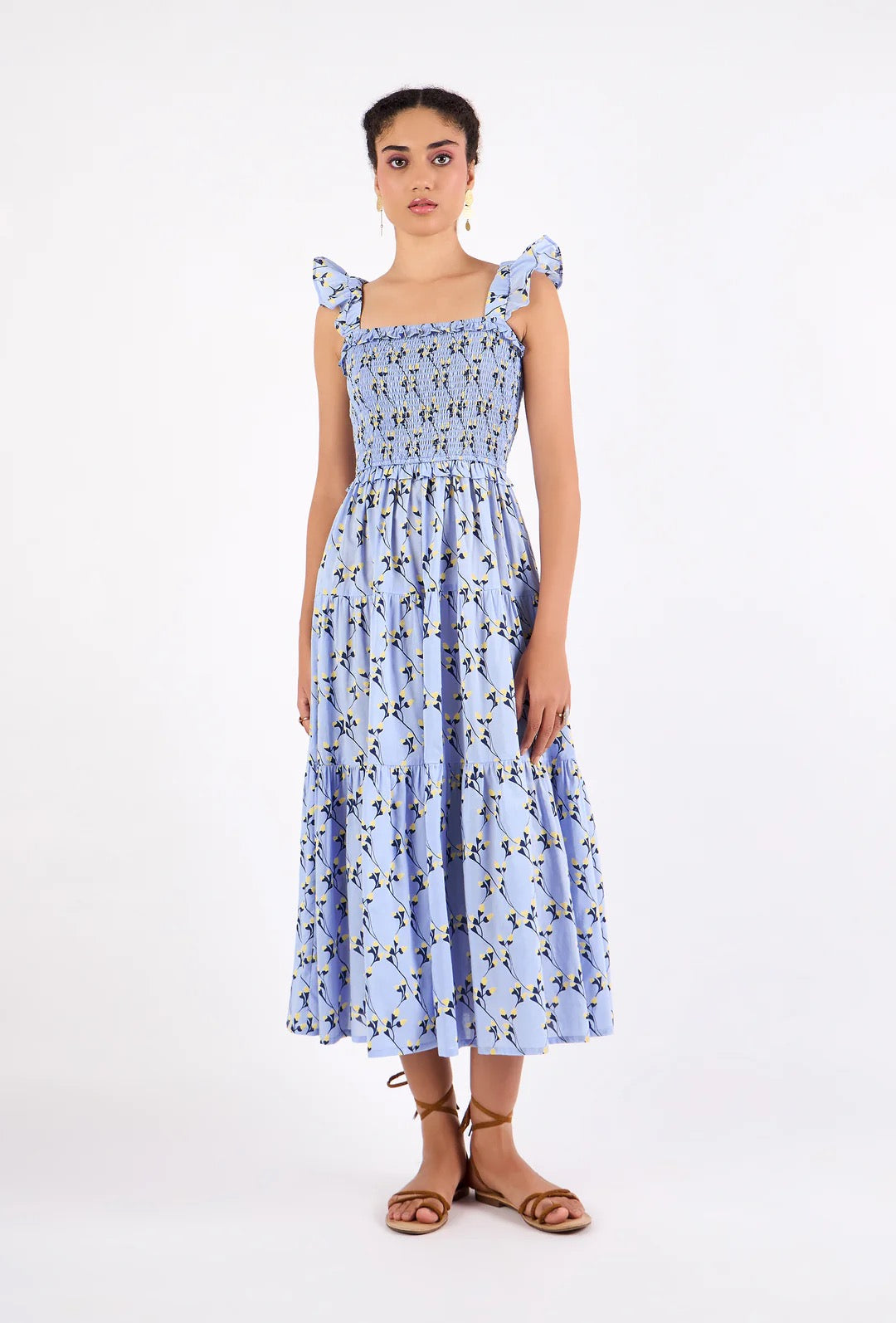 Mia Dress-Gordes Bluebell