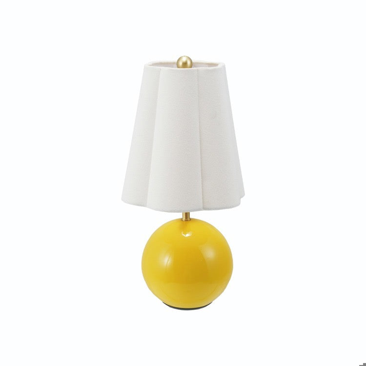 8" Rdx15-1/4"H Metal Ball Table Lamp