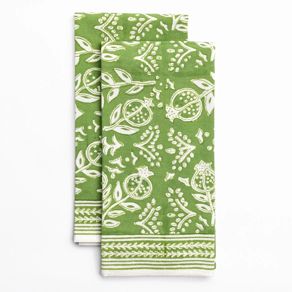 Pomegranate Green Tea Towel