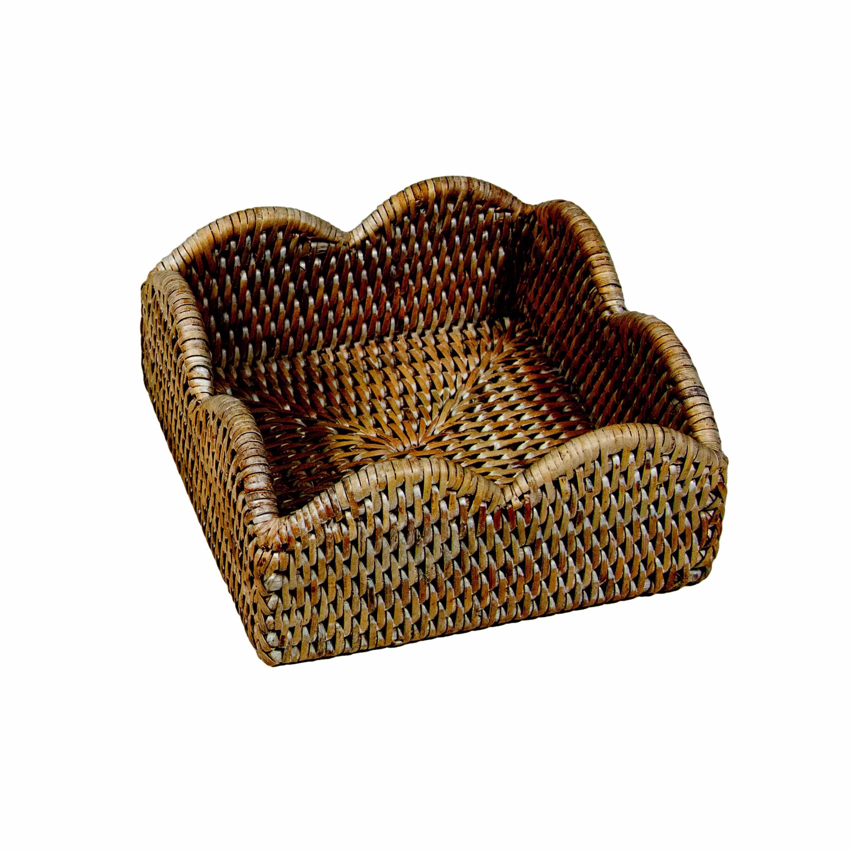 Rattan Scallop Cocktail Napkin Holder