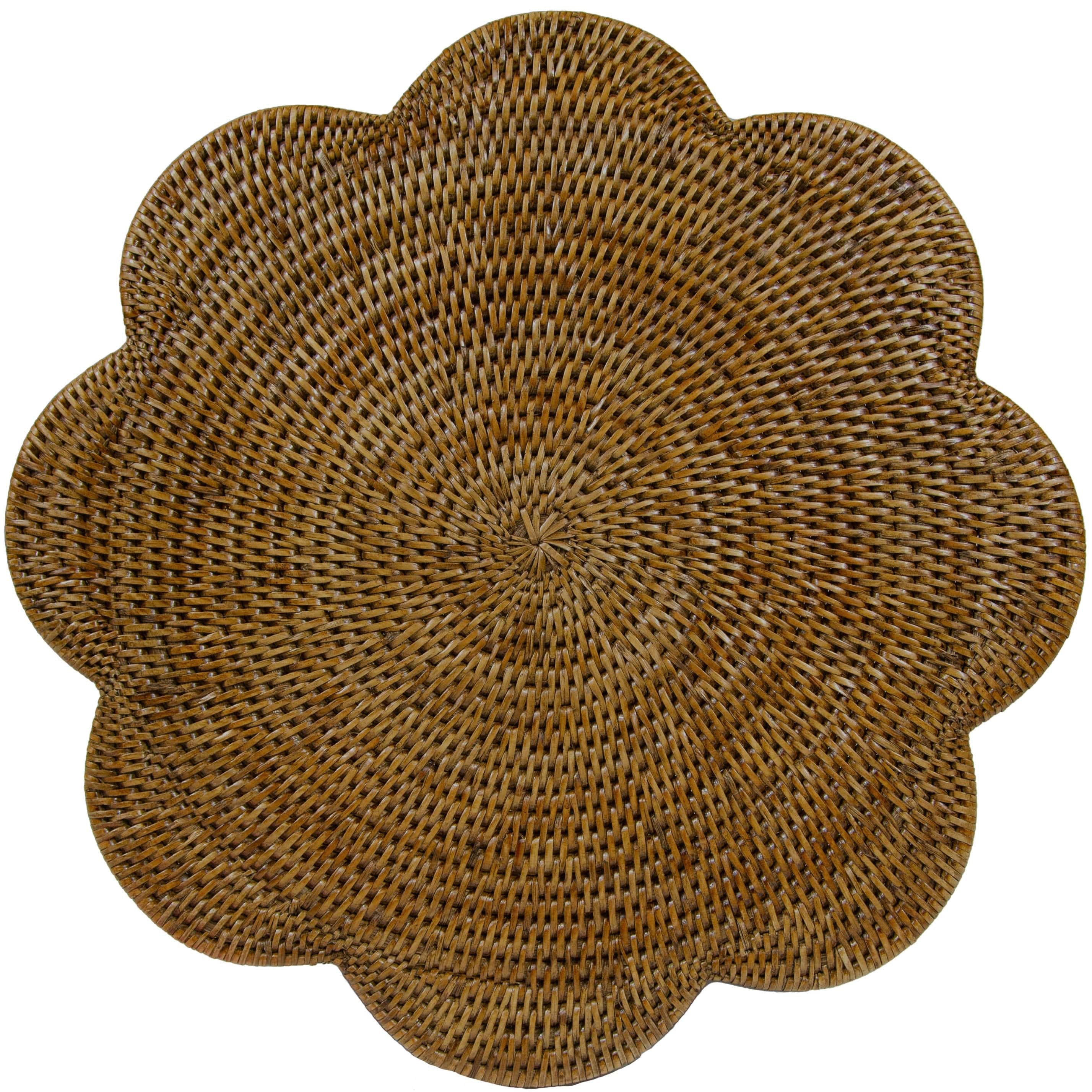 Rattan Scallop Placemat Natural