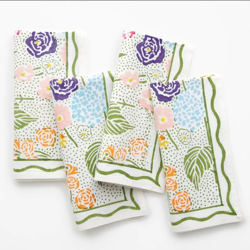 Festive Garden Napkins Set of 4 dinner