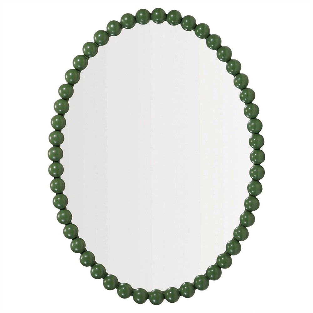Green Oval Mirror