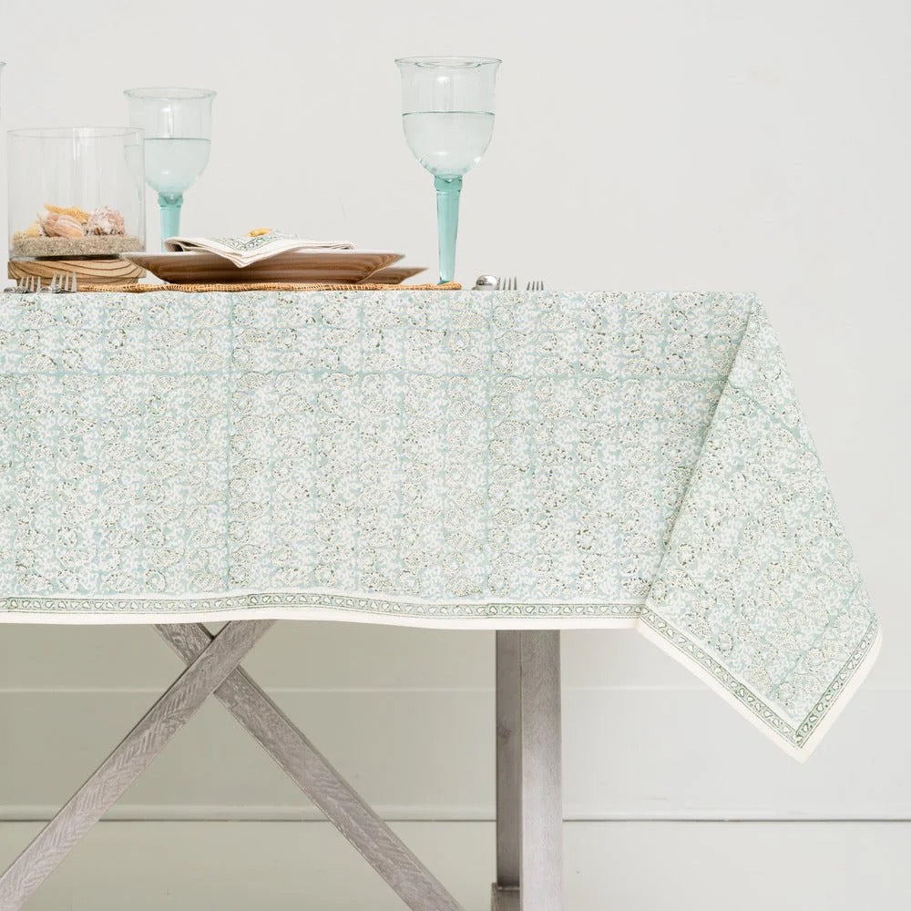 India Hicks Home Seashell Seafoam Tablecloth