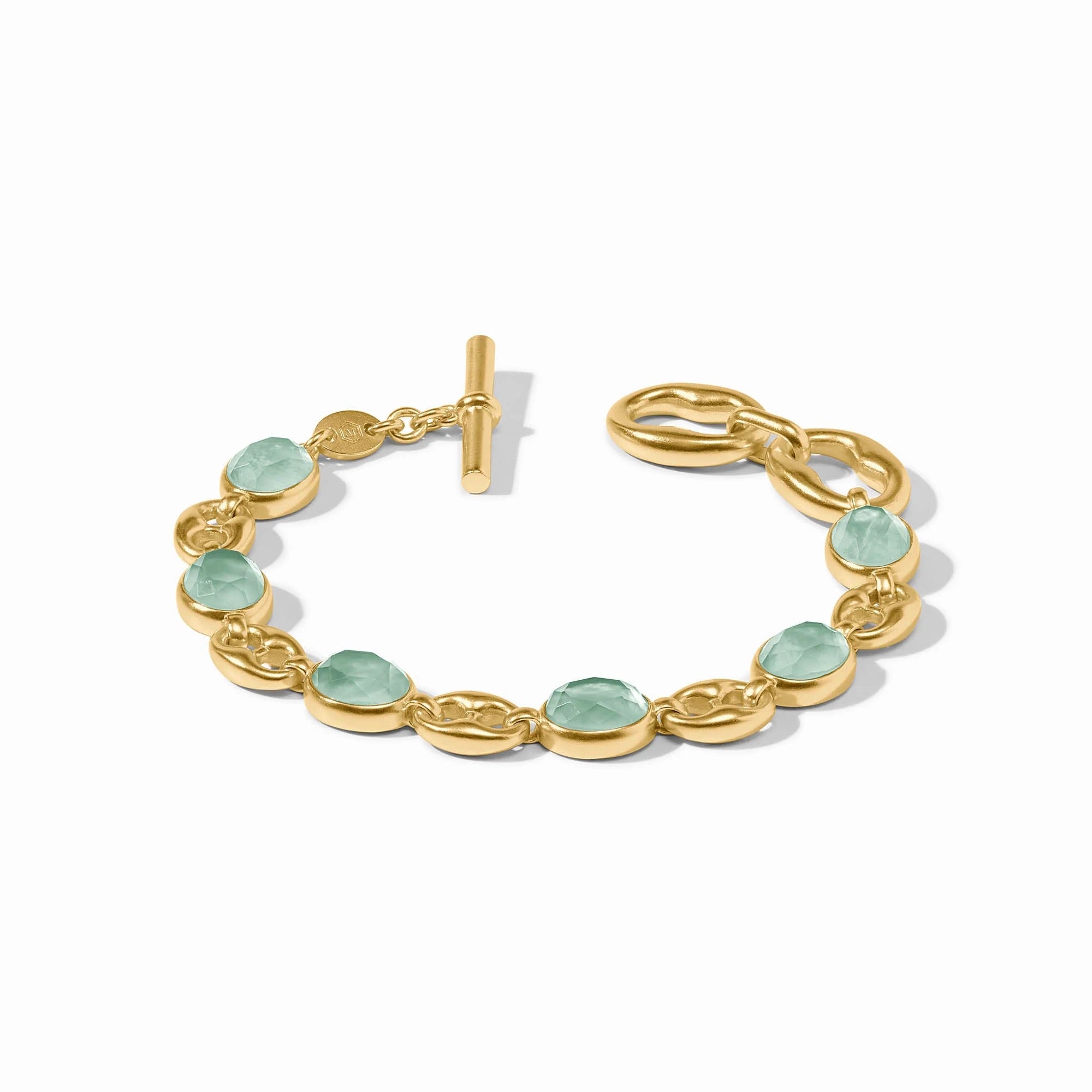 Laguna Stone Bracelet- Iridescent Aquamarine Blue