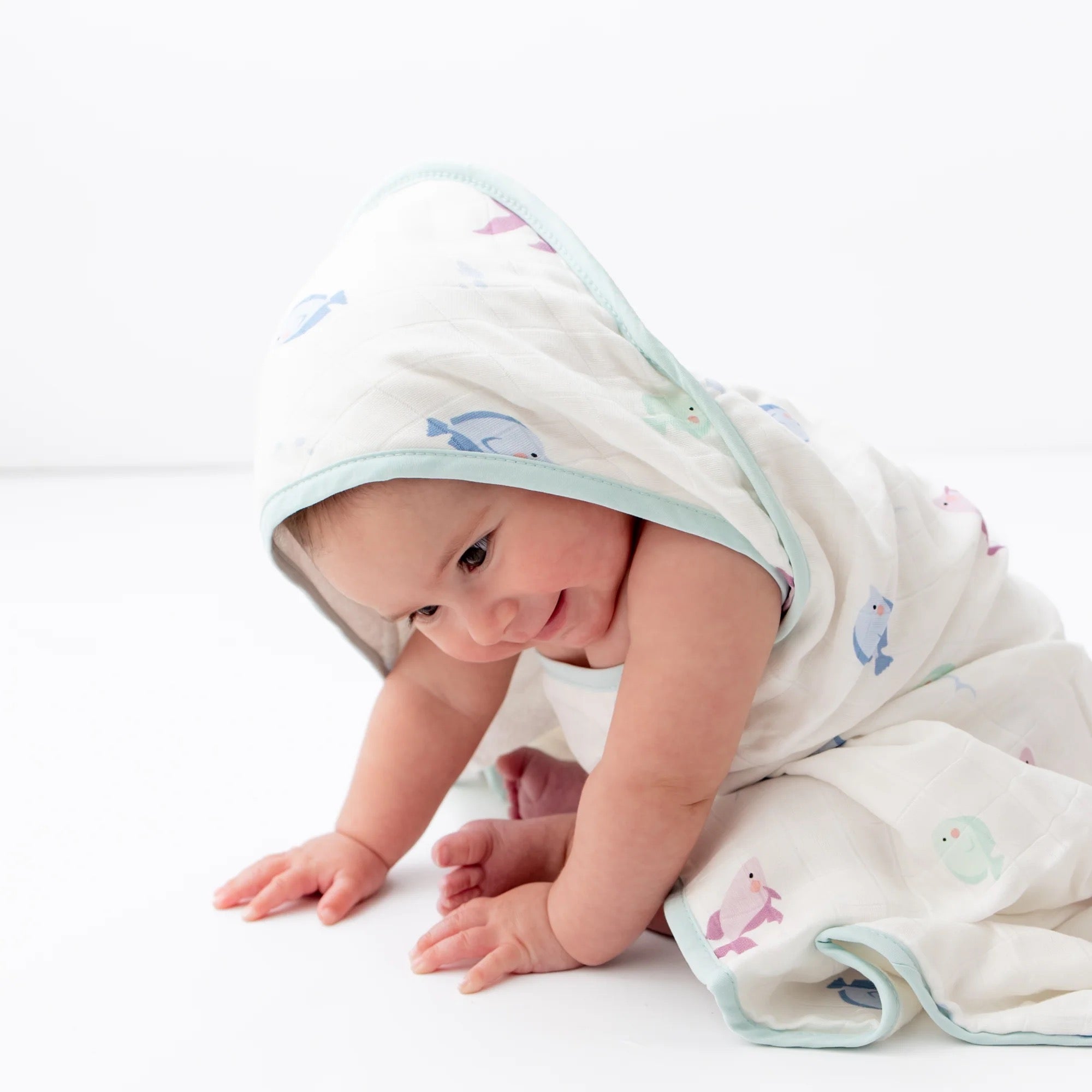 Fish Hooded Towel Set