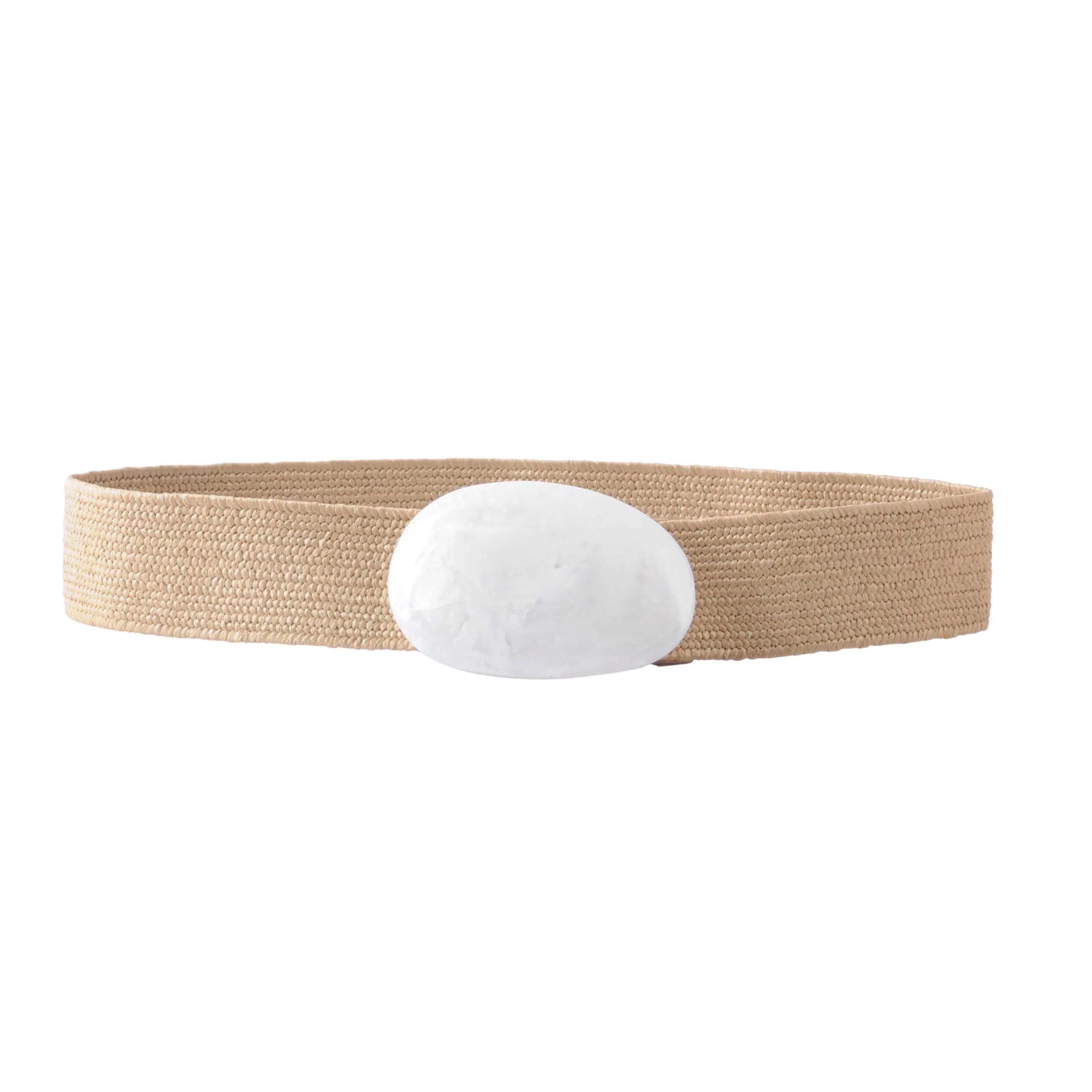Raffia Crackle Quartz Belt