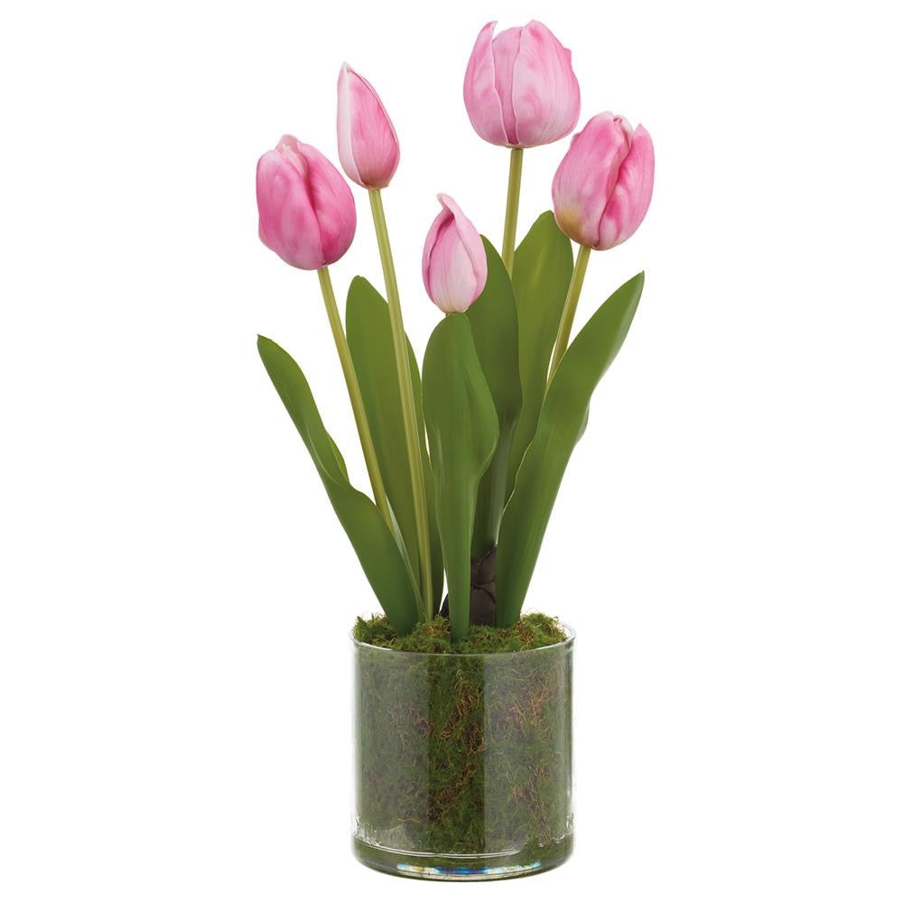 15" Tulip in Pot - Hot Pink