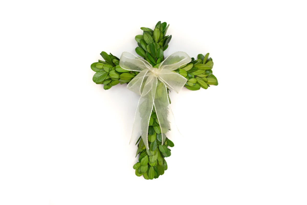Mini Preserved Boxwood Cross