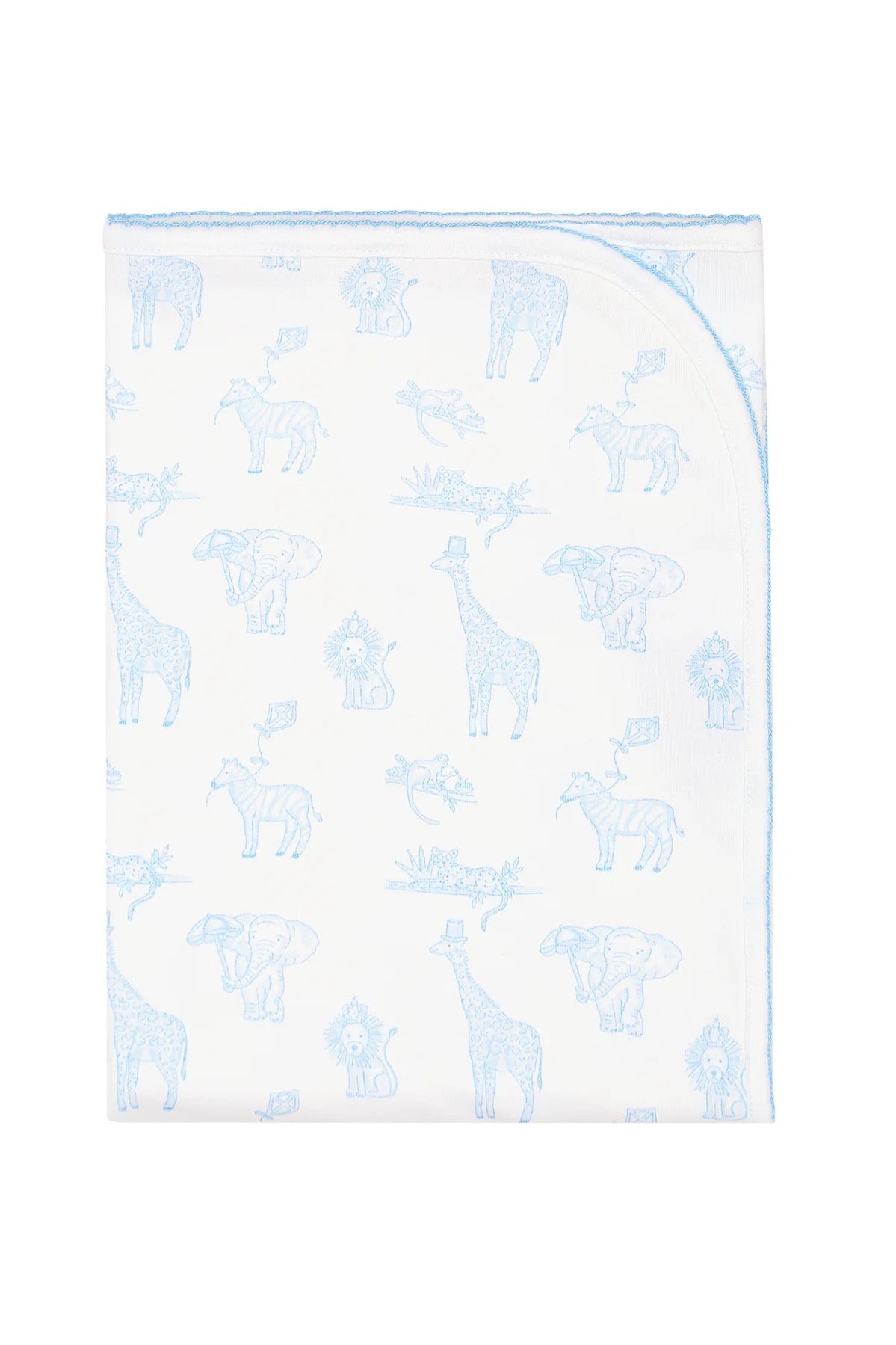 Blue Safari Receiving Blanket