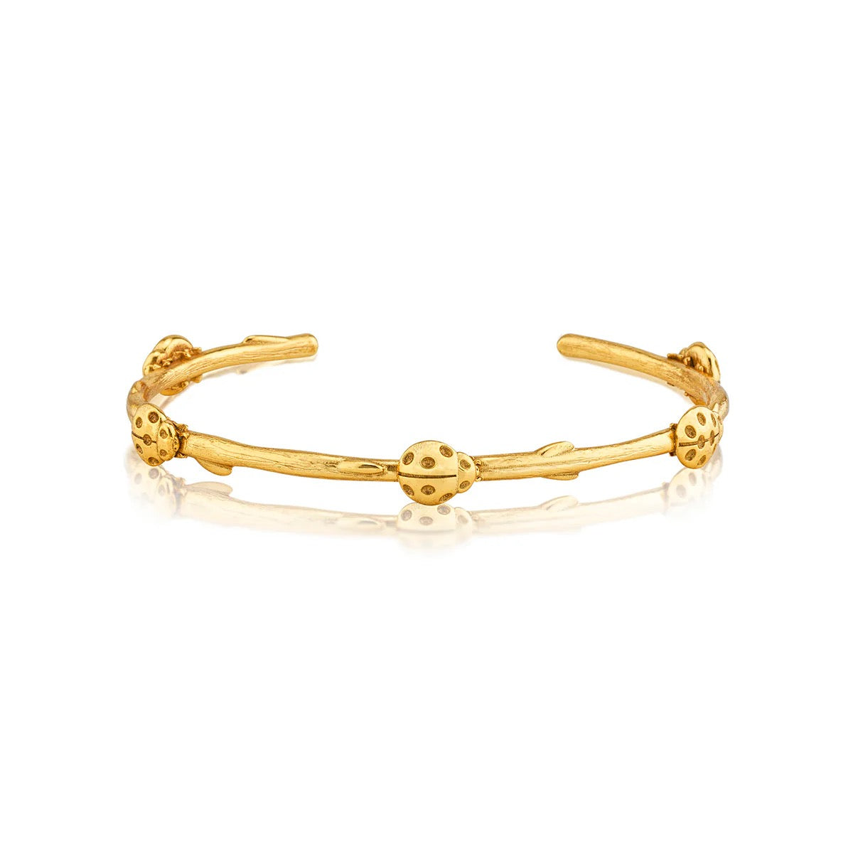 Meadow Ladybug Petite Cuff- Gold