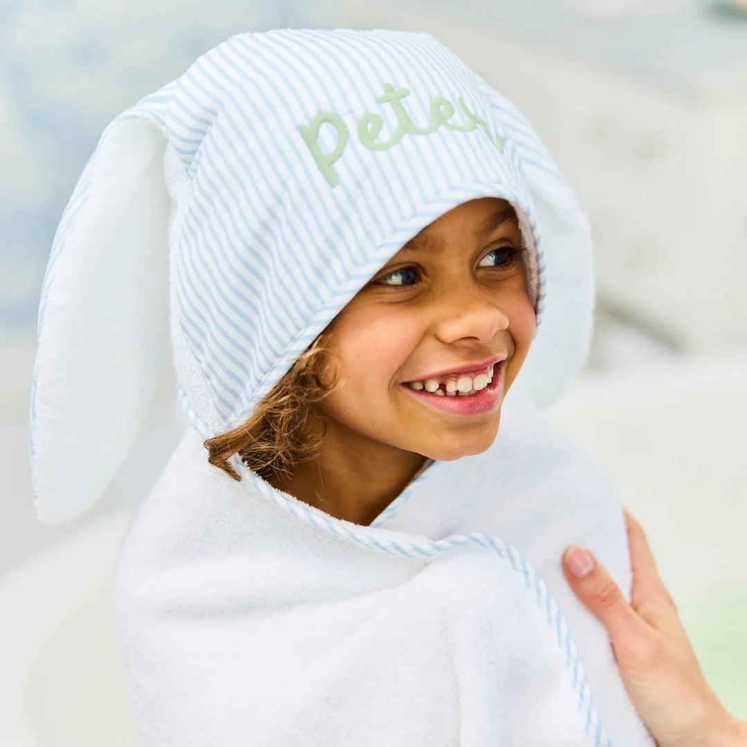 Percale Kids’ Bunny Hooded Towel