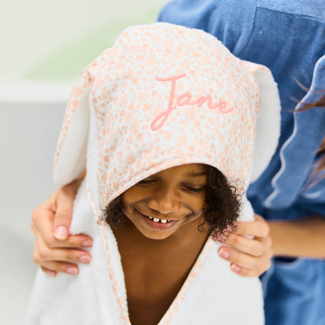 Percale Kids’ Bunny Hooded Towel