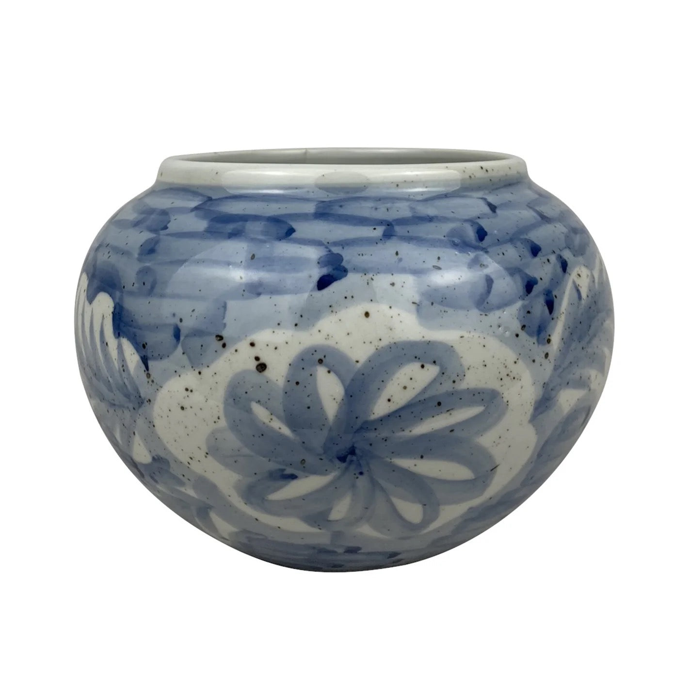 Hand-Painted Porcelain Folk Jar