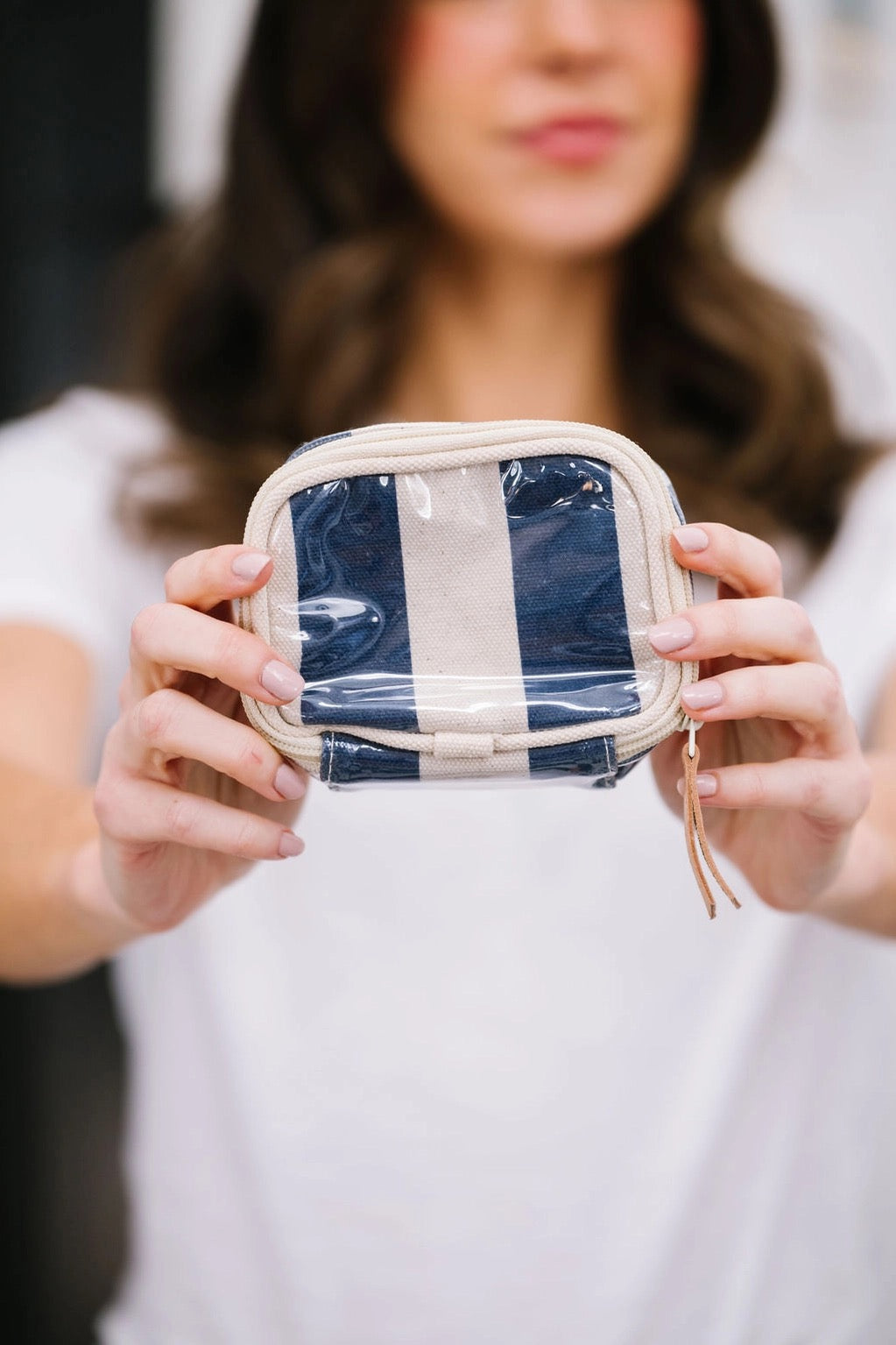Navy Stripe Jewelry Case