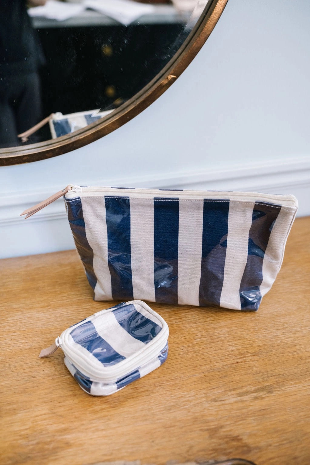 Navy Stripe Jewelry Case