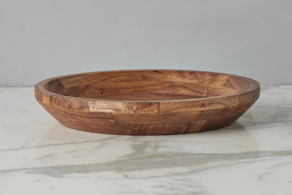 Couscous Wood Serve Bowl, Natural
