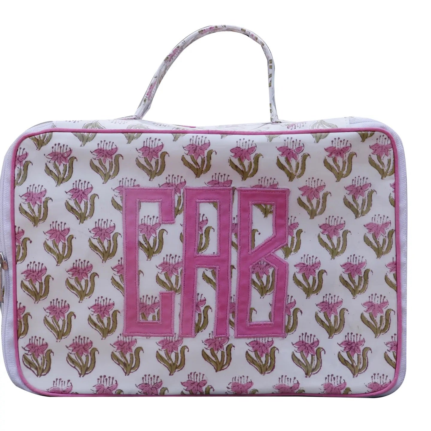 Zip Around Laminated Cosmetic Bag