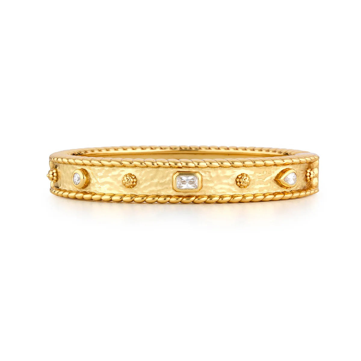Berry Gem Hinged Bangle- CZ