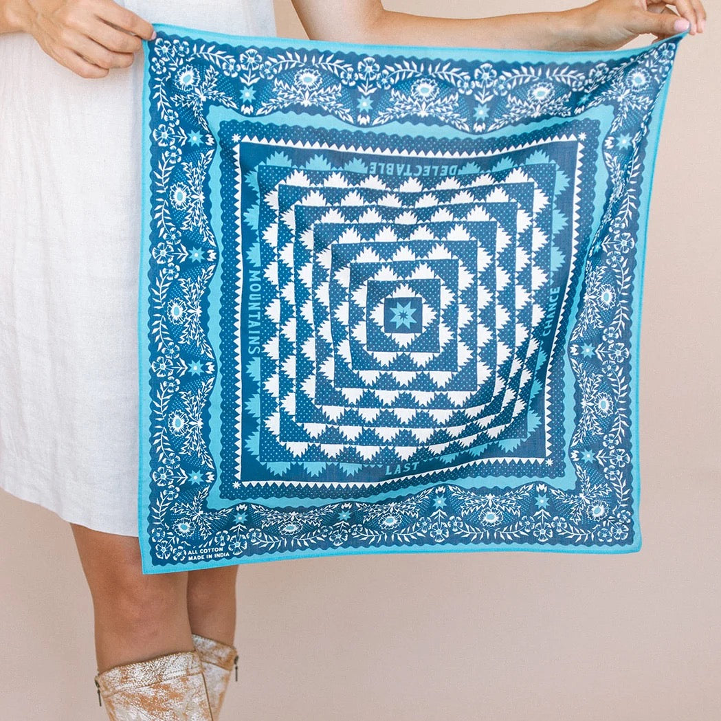 Cotton Mountains Bandana | Navy