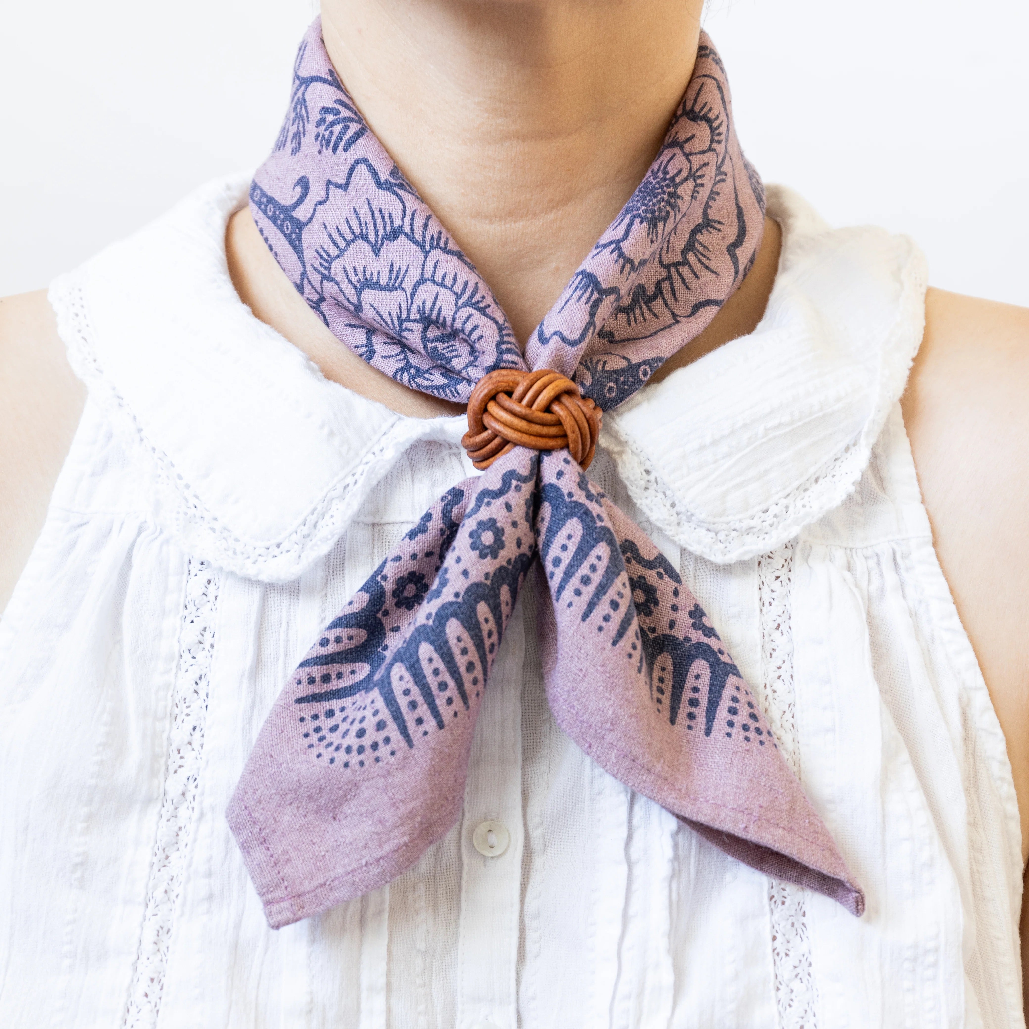 Natural Dye Silk Bandana | Viola
