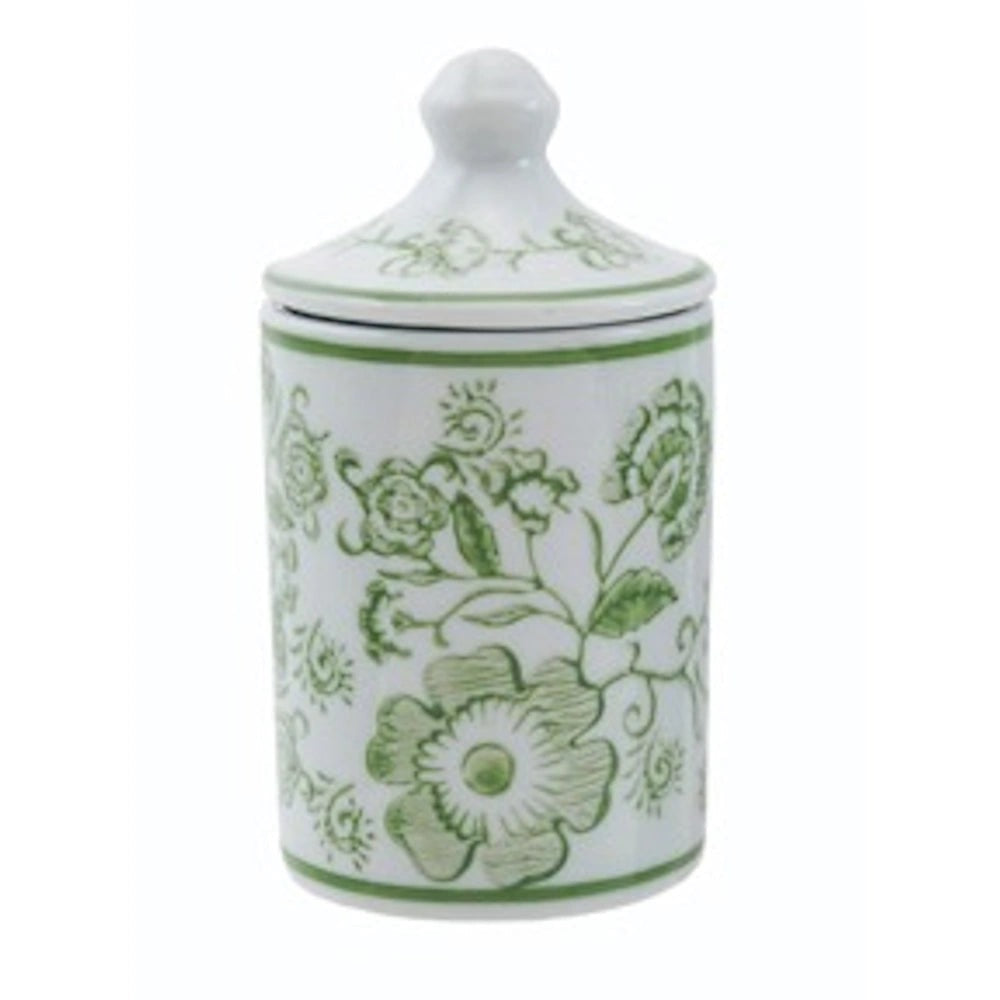 Hand Stamped Stoneware Spice Jar w/ Pattern