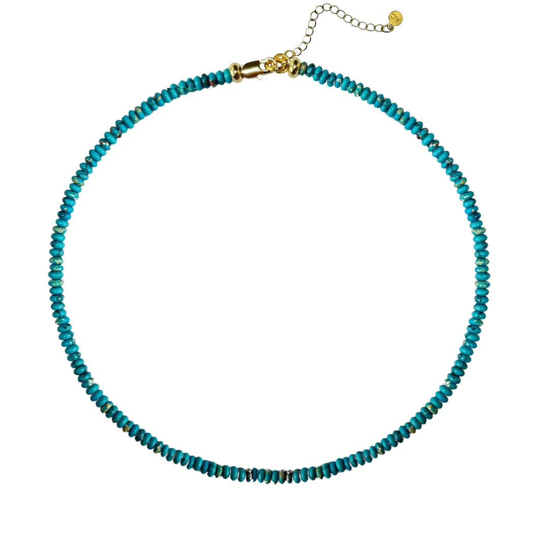 Micro Beaded Necklace- Turquoise