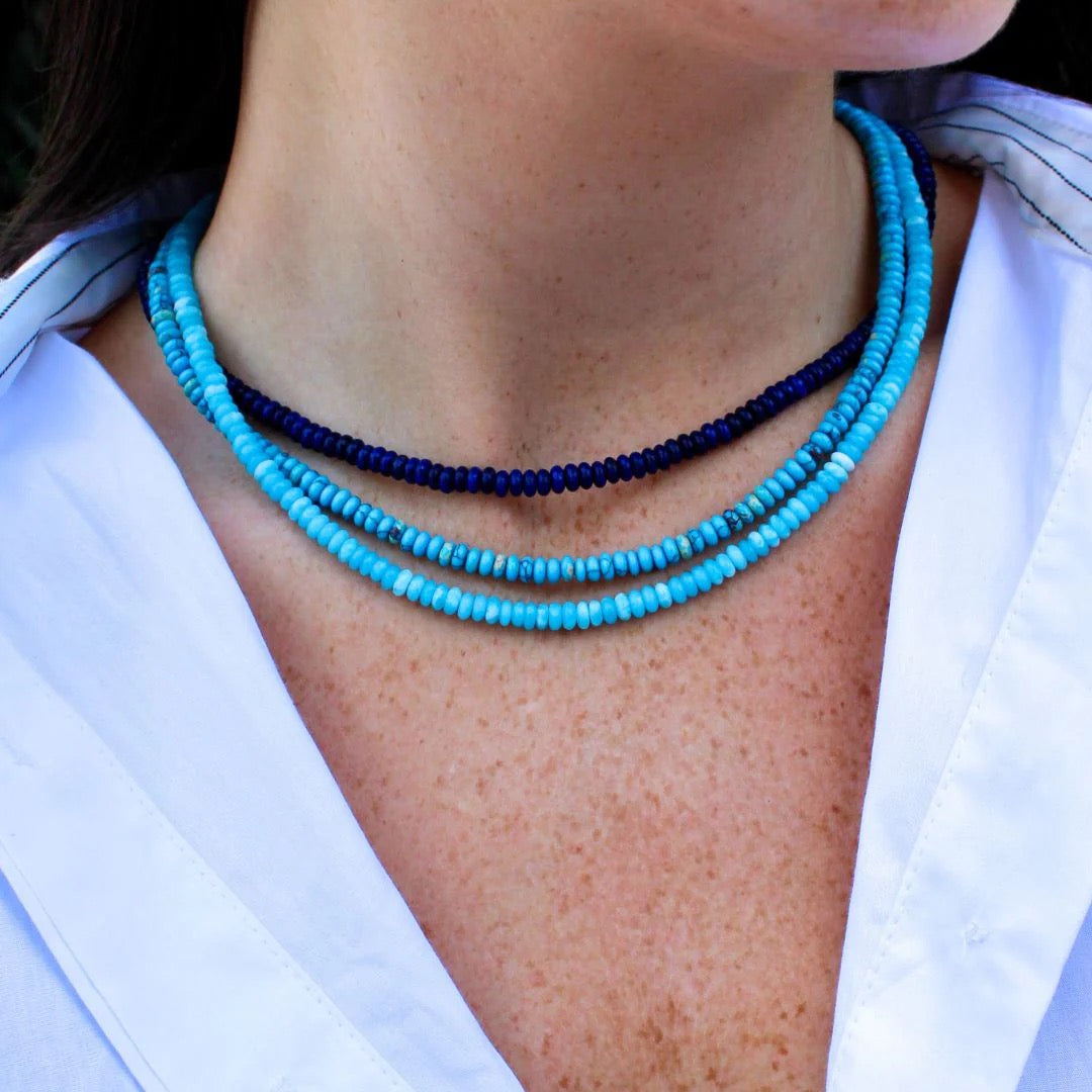 Micro Beaded Necklace- Turquoise