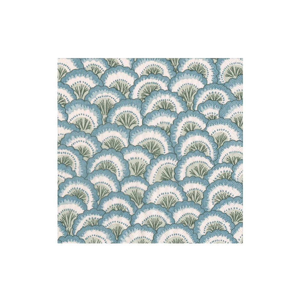 Pontchatrain Scallop Cocktail Napkin - Blue